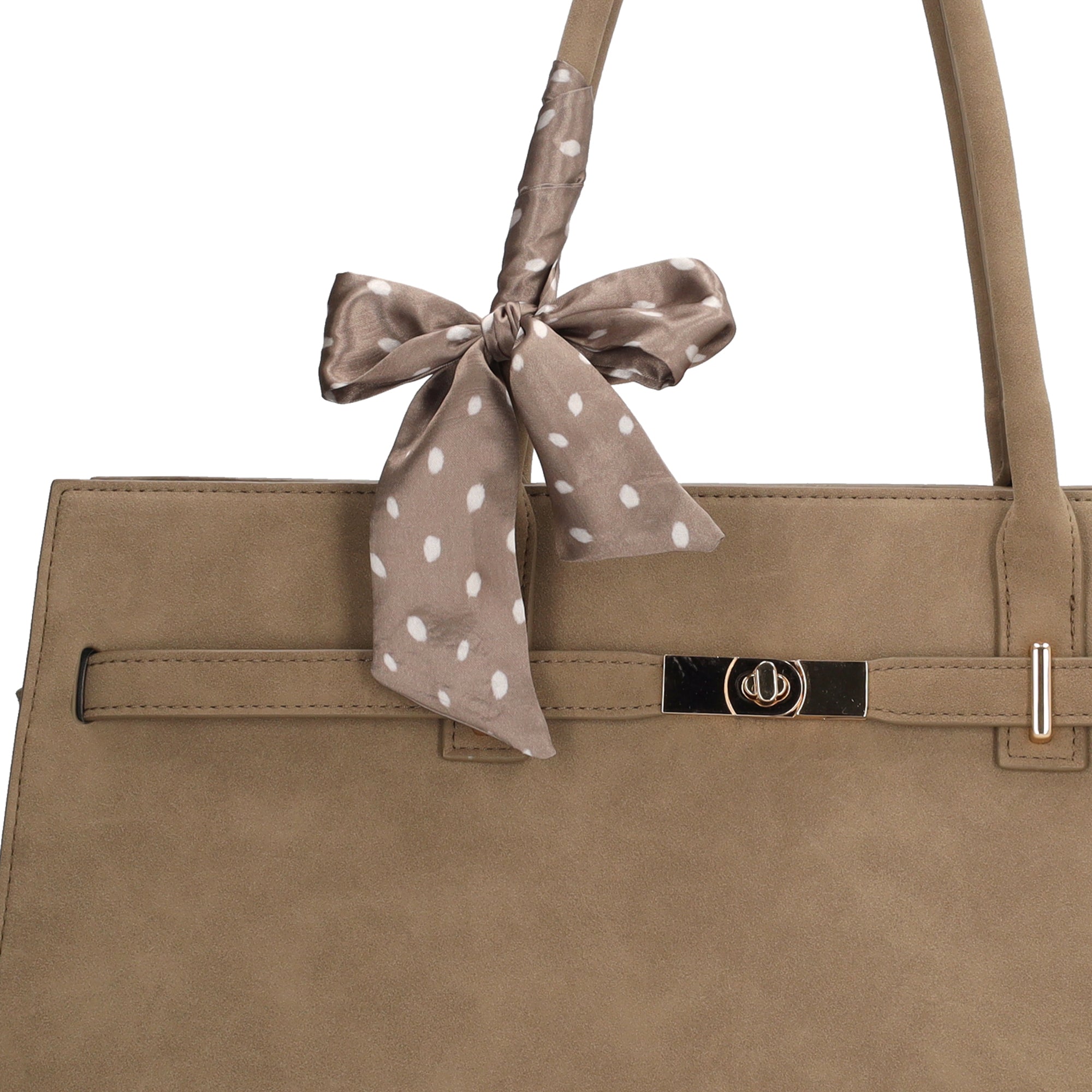The Hamptons Village - Suèdine Laptoptas 15.6” taupe