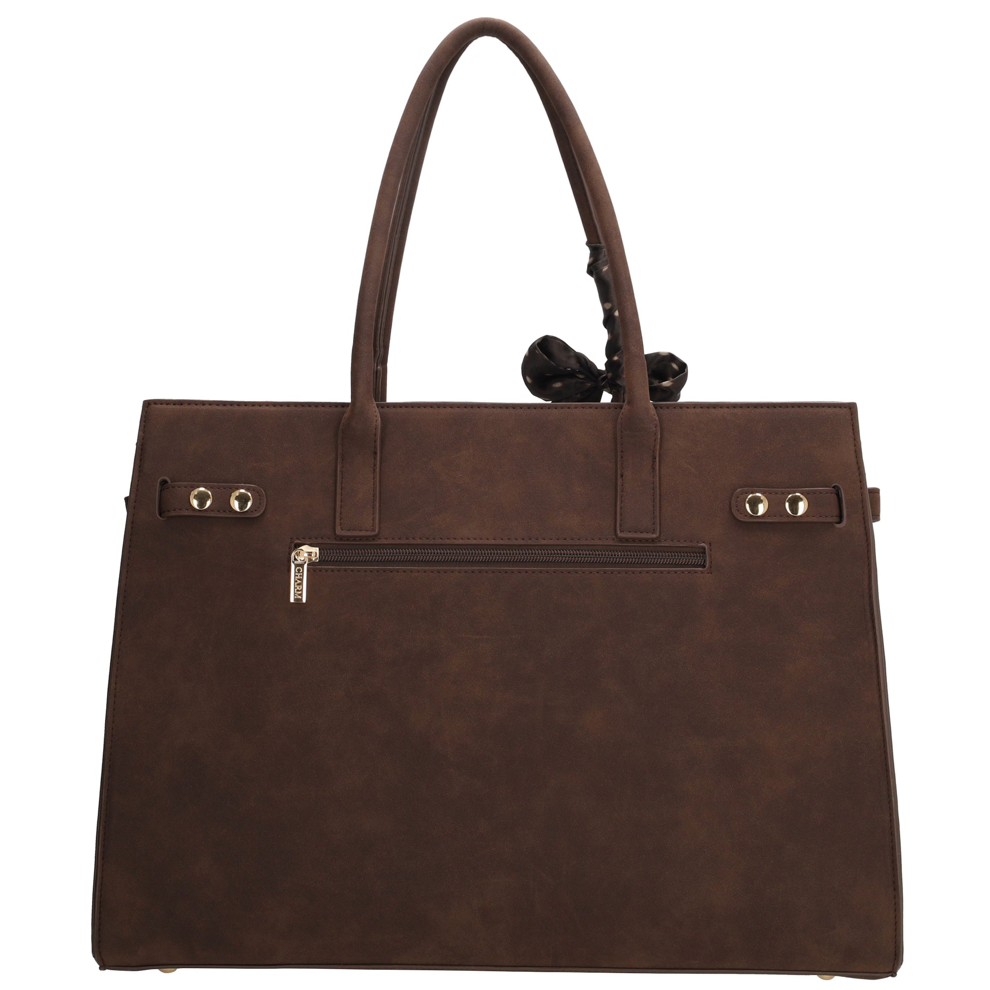 The Hamptons Village - Suèdine Laptoptas 15.6” donkerbruin