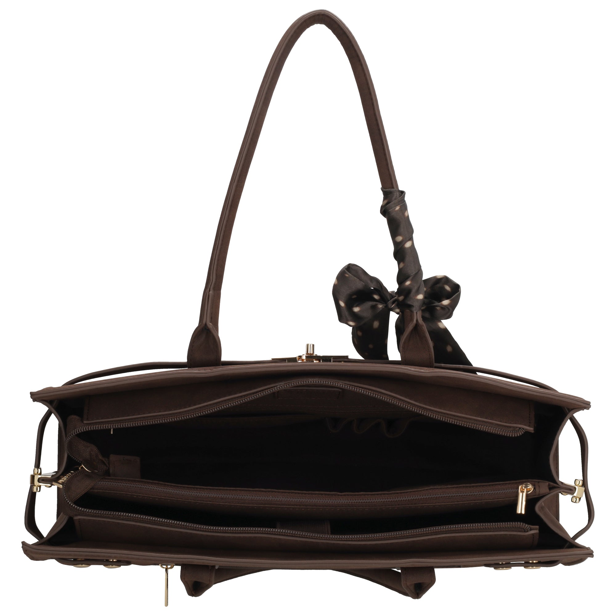 The Hamptons Village - Suèdine Laptoptas 15.6” donkerbruin