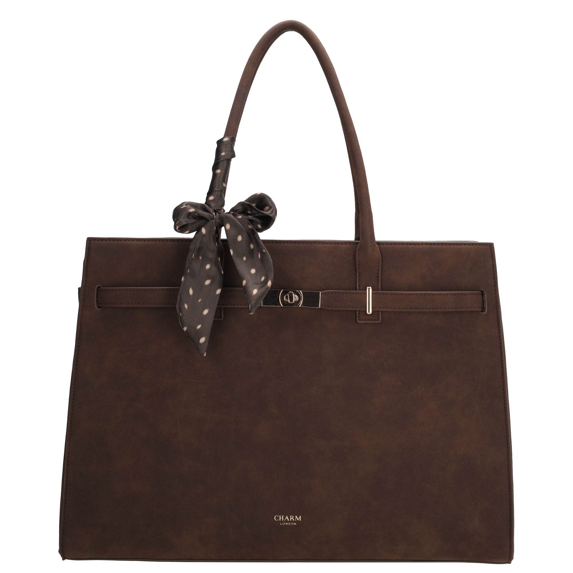 The Hamptons Village - Suèdine Laptoptas 15.6” donkerbruin