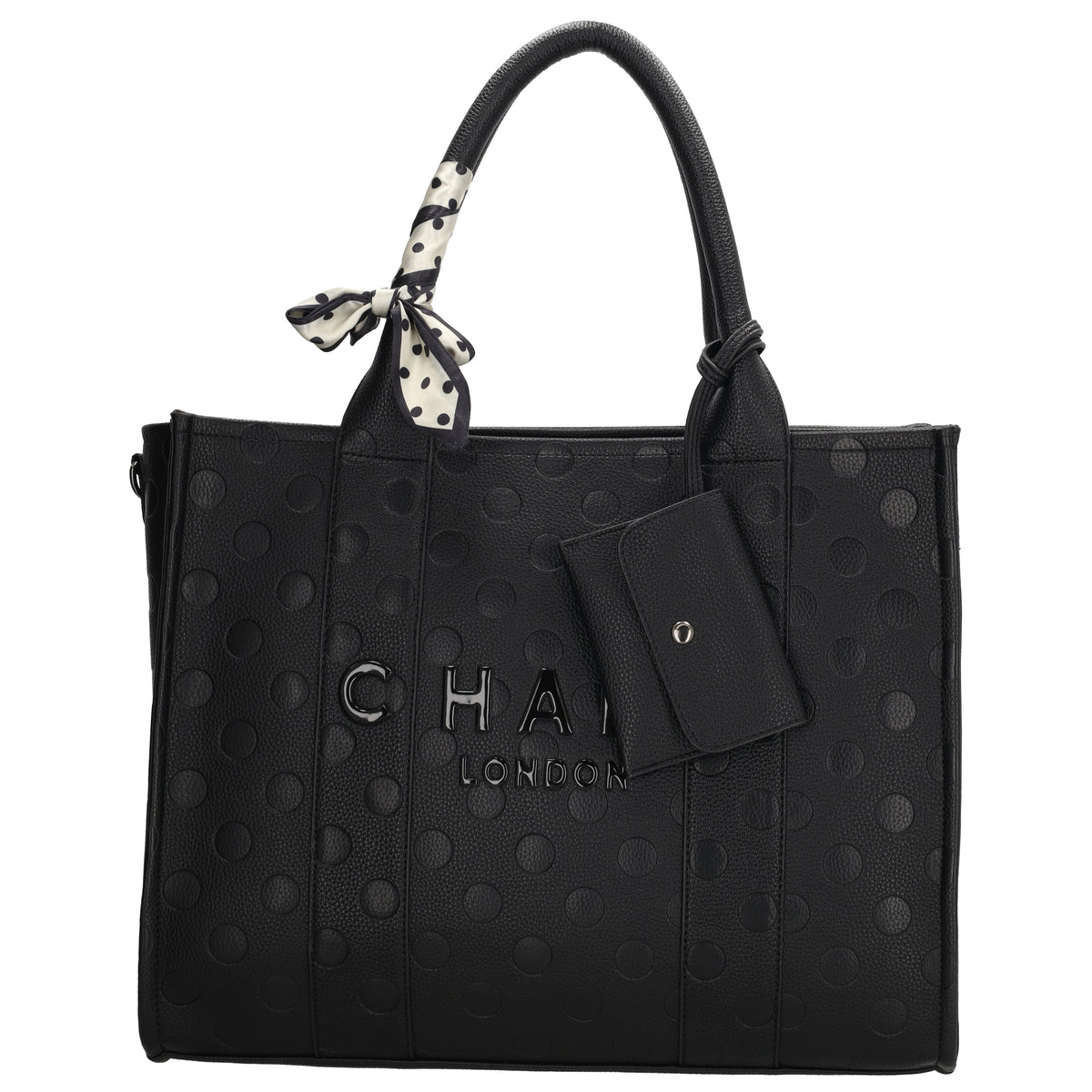 Bond Avenue - Laptoptasche 15.6” Schwarz mit Punktmuster
