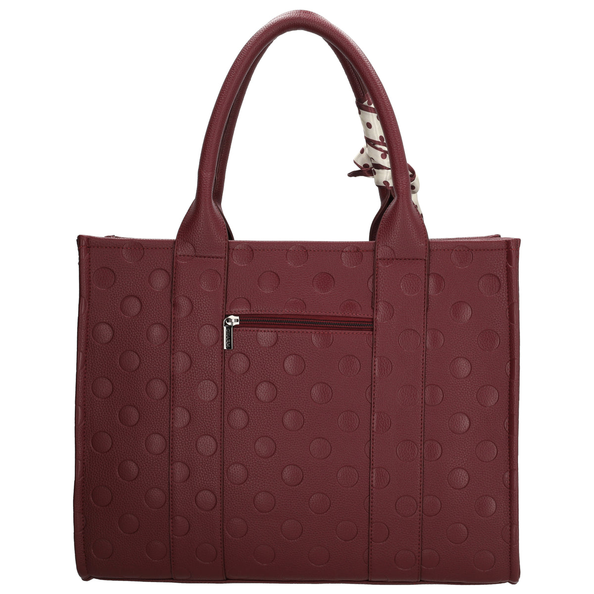 Bond Avenue - Laptoptasche 15.6” Bordeaux mit Punktmuster