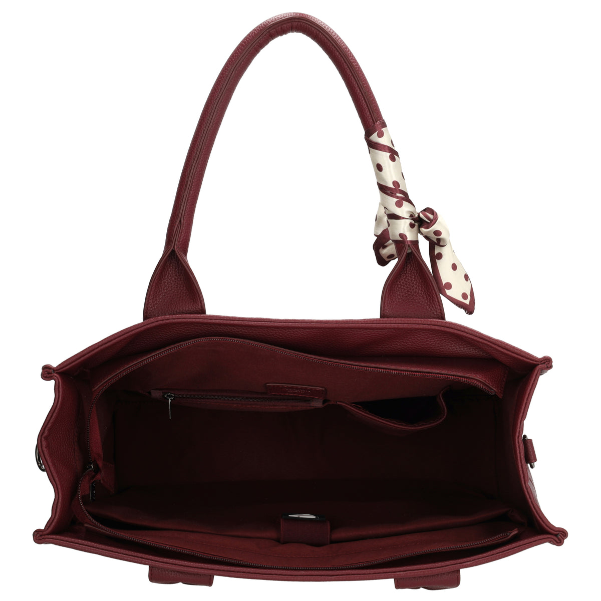 Bond Avenue - Laptoptasche 15.6” Bordeaux mit Punktmuster