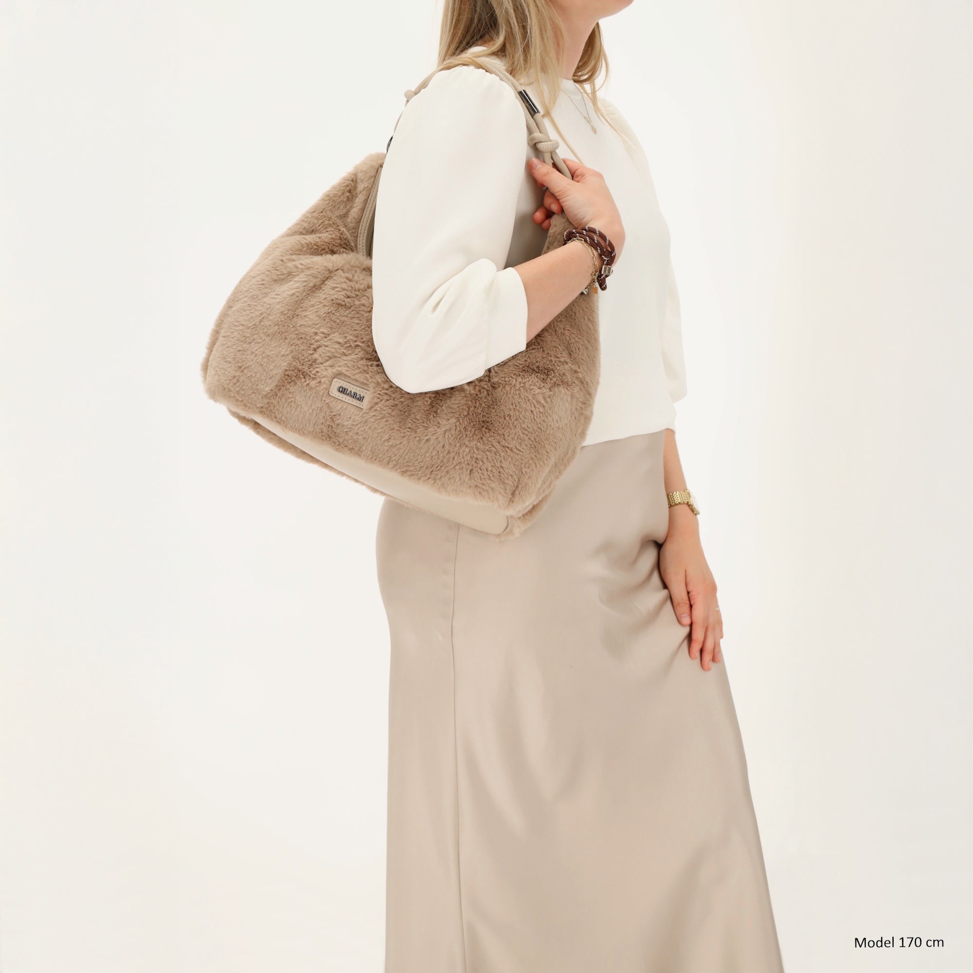 Oslo - Hand-/Schultertasche L Taupe