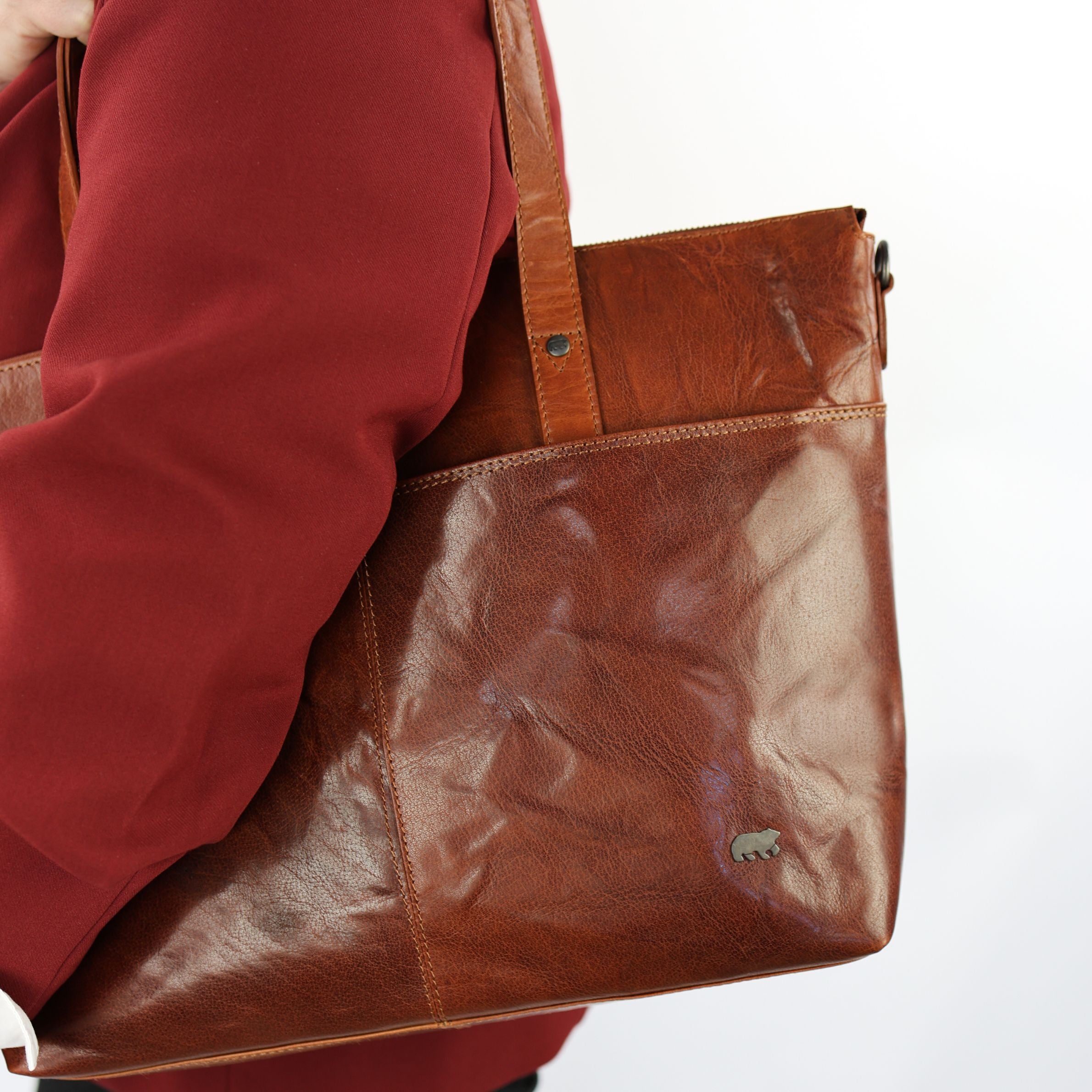 Laptoptasche/Shopper 'Manouk' Andorra Cognac