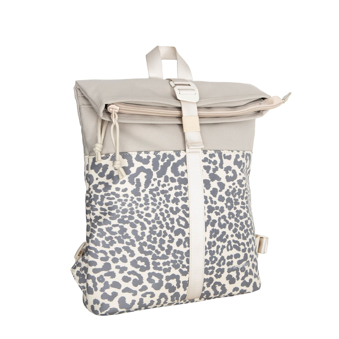 Urban Leopard - Mini Wasserabweisender Rolltop-Rucksack 'Los Angeles' 7L Beige