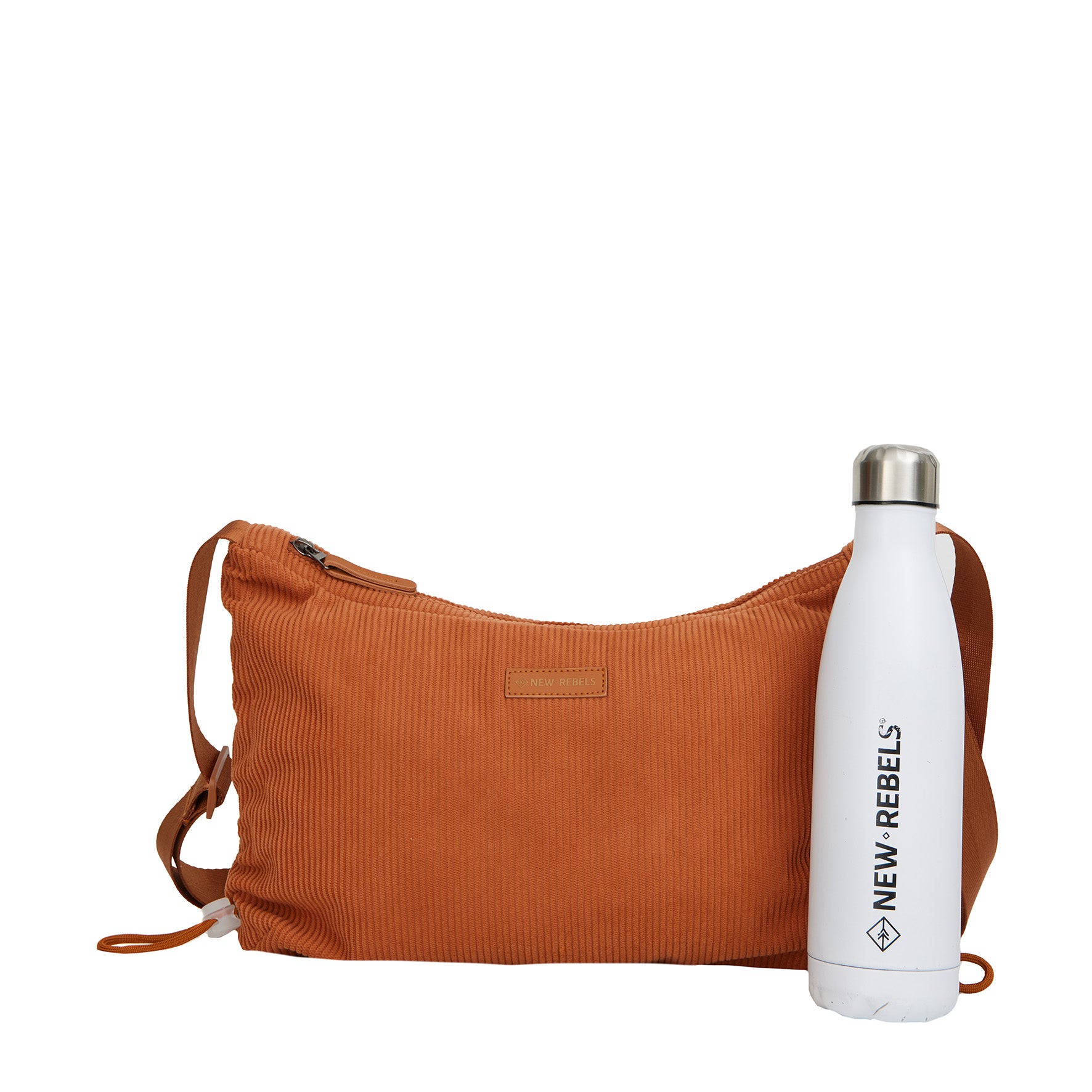 Ribbi - Schoudertasje 'Rose' coffee brown