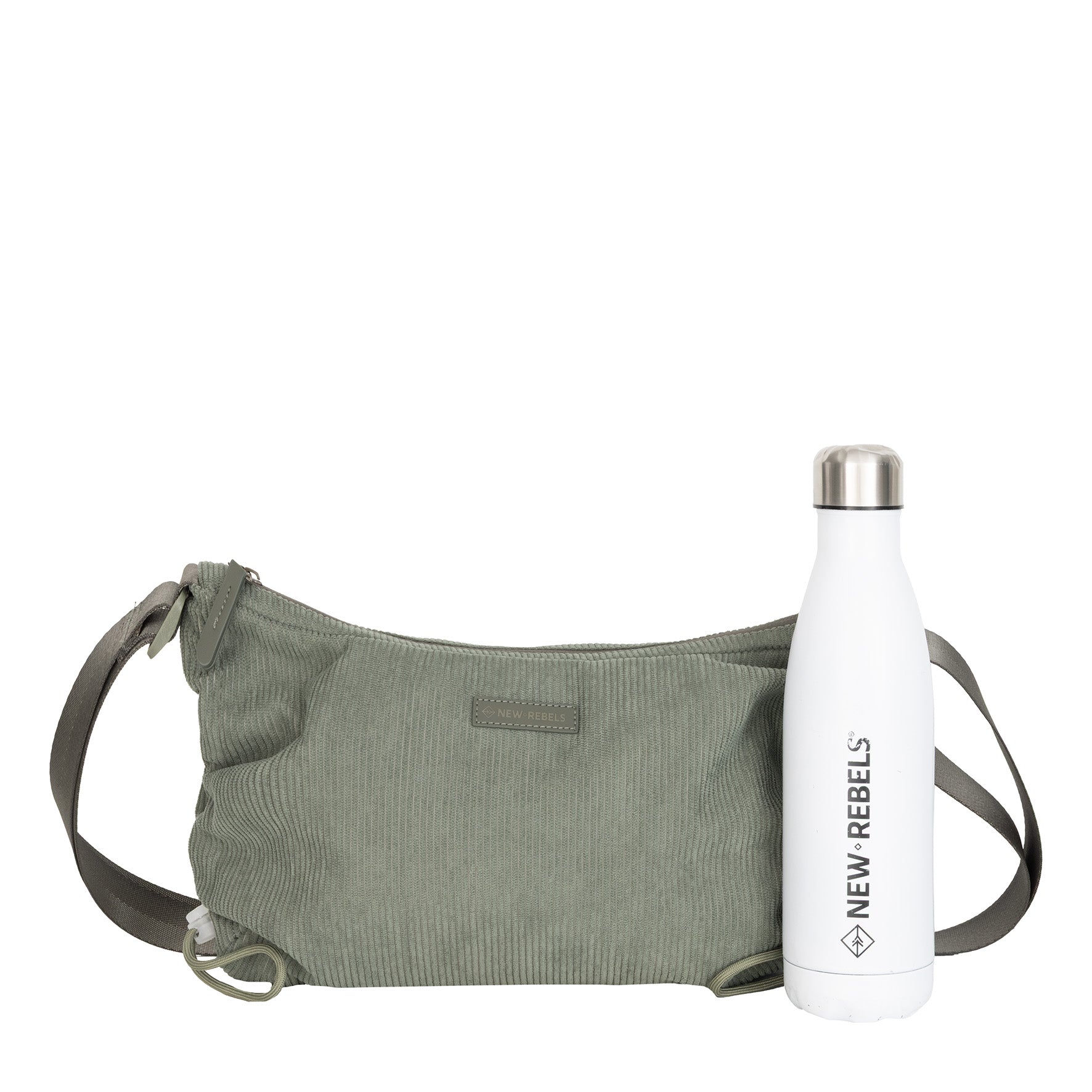 Ribbi - Schoudertasje 'Rose' sage green