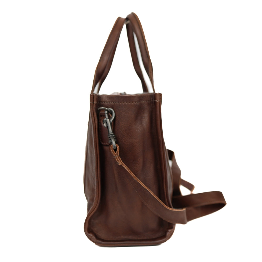 Tote Bag 'Pepe' M Dunkelbraun