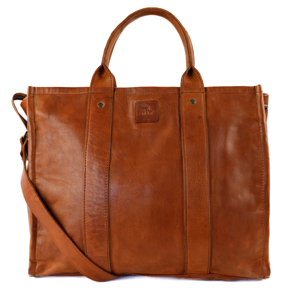 Laptoptasche/Tote Bag 15.6” 'Pepe' XL Cognac