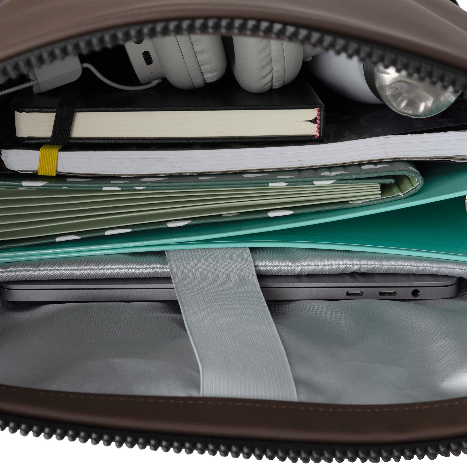 Mart - Waterafstotende rolrugzak 'New York' mocca 17-21L