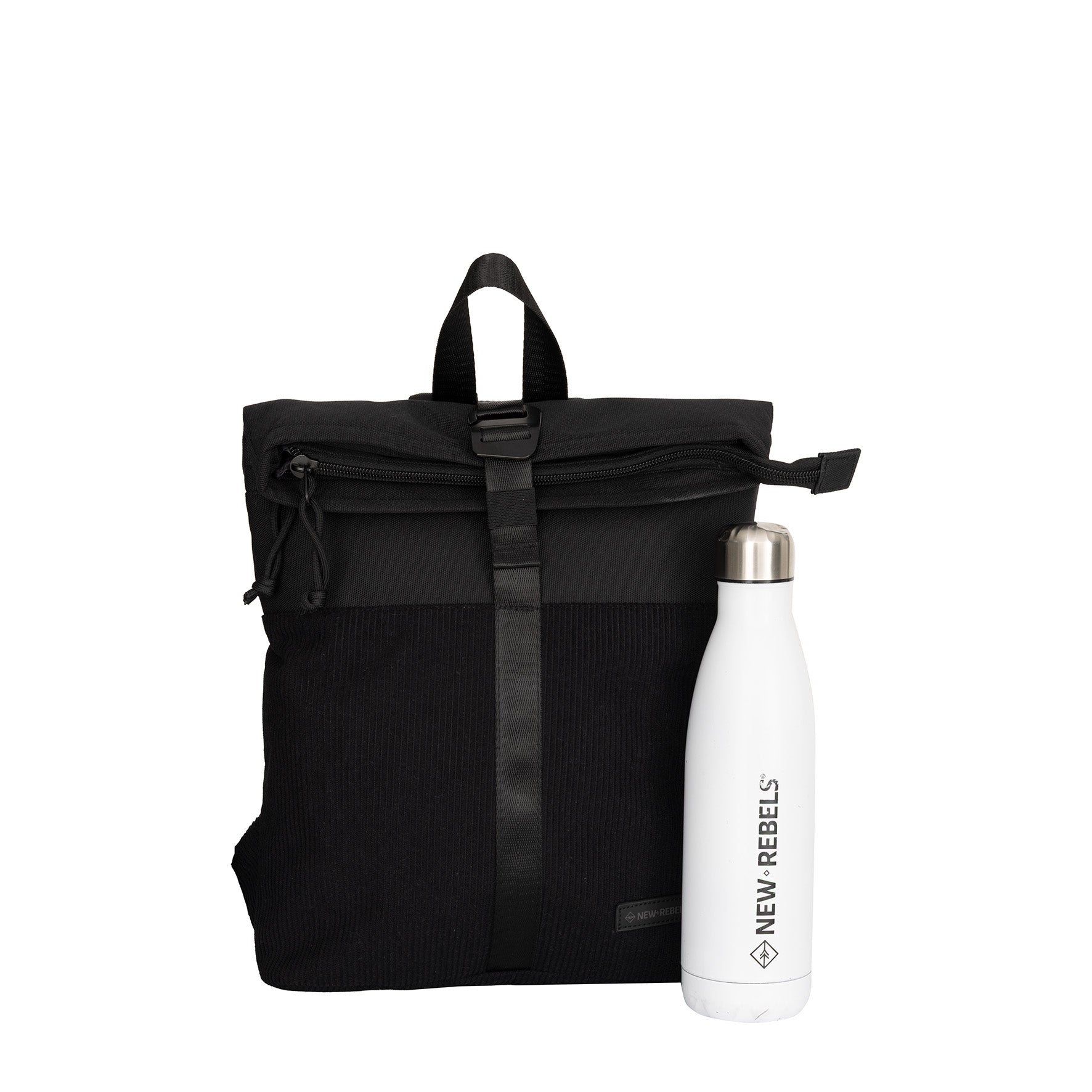 Ribbi - Rolrugzakje 'Los Angeles' mini black 7L