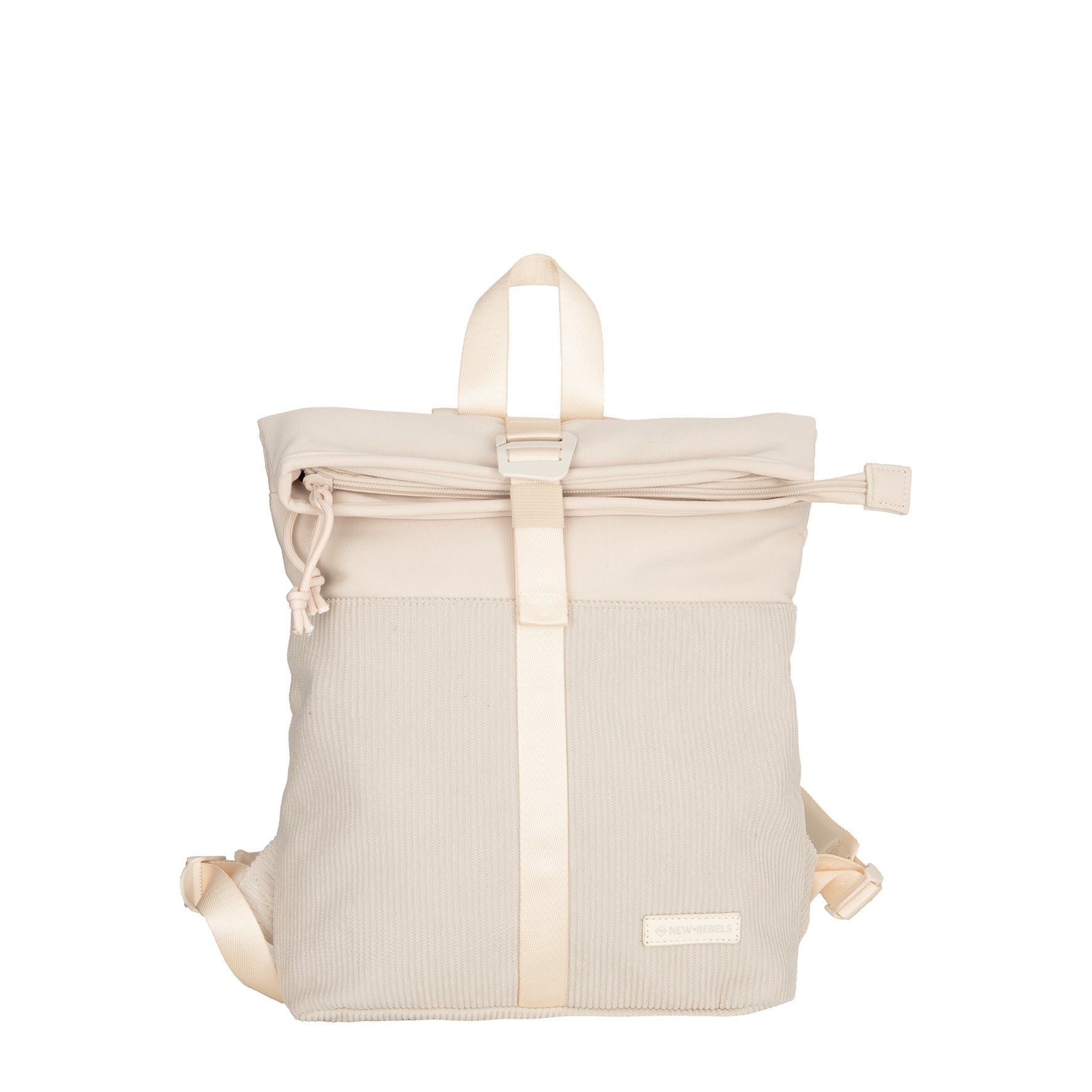 Ribbi - Rolrugzakje 'Los Angeles' mini beige 7L