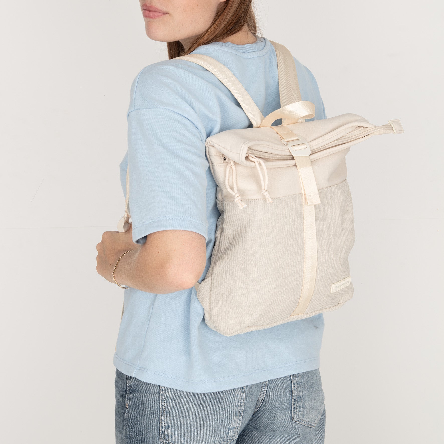 Ribbi - Rugzakje 'Los Angeles' mini beige 7L