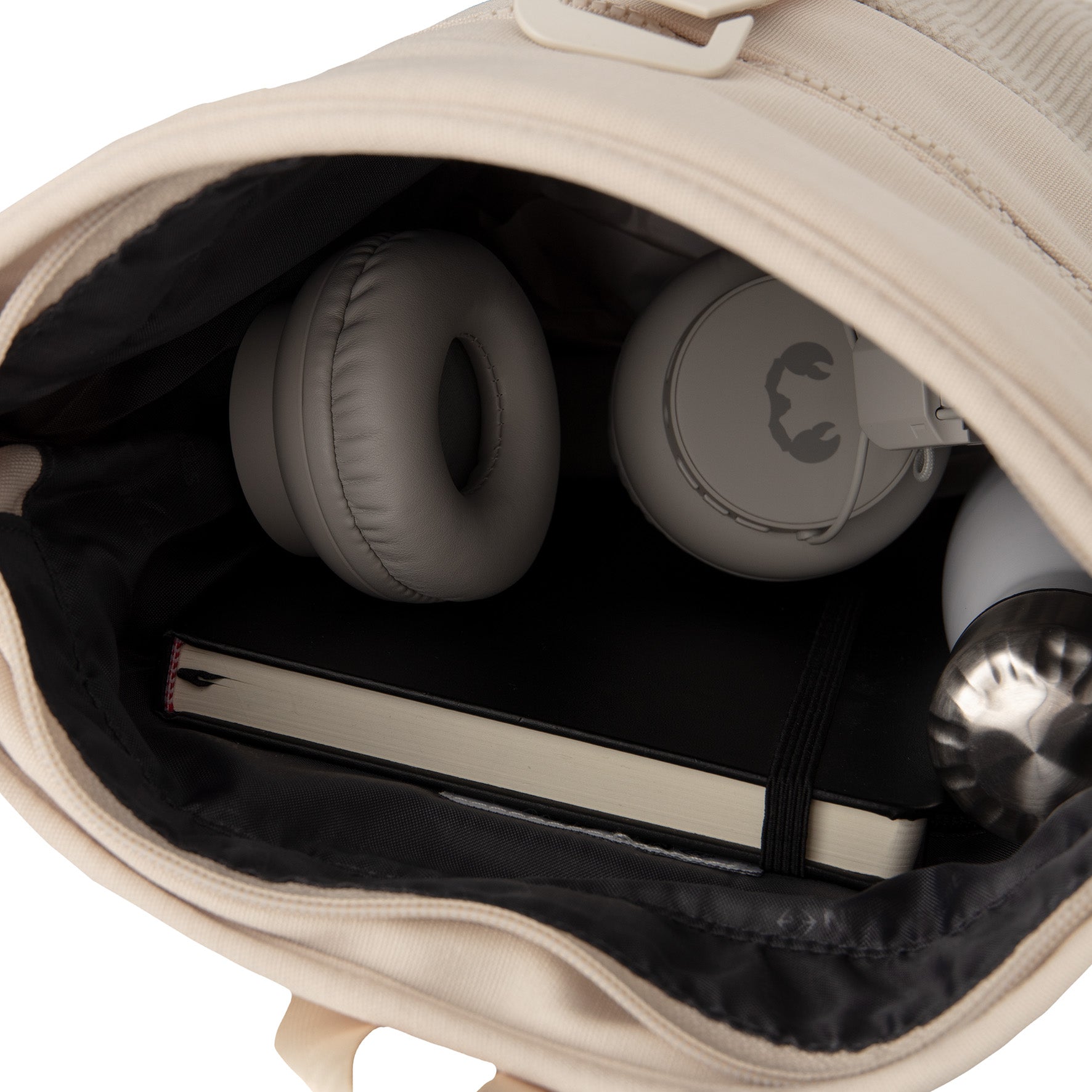 Ribbi - Rolrugzakje 'Los Angeles' mini beige 7L