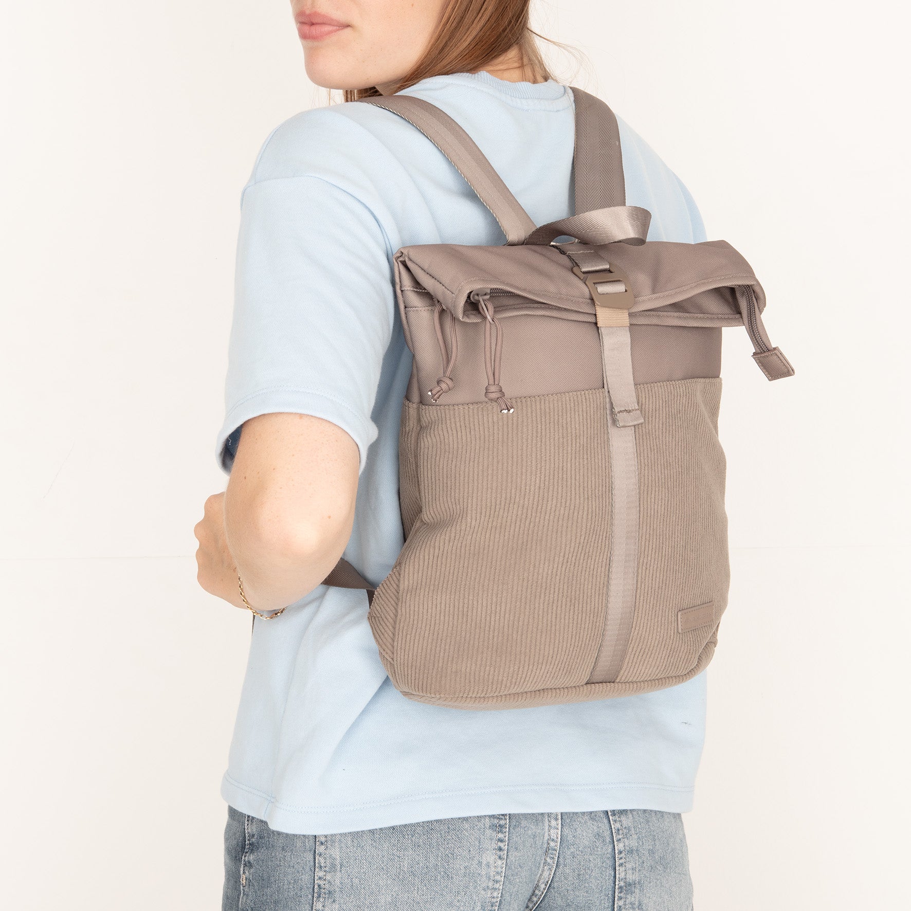 Ribbi - Rugzakje 'Los Angeles' mini taupe 7L