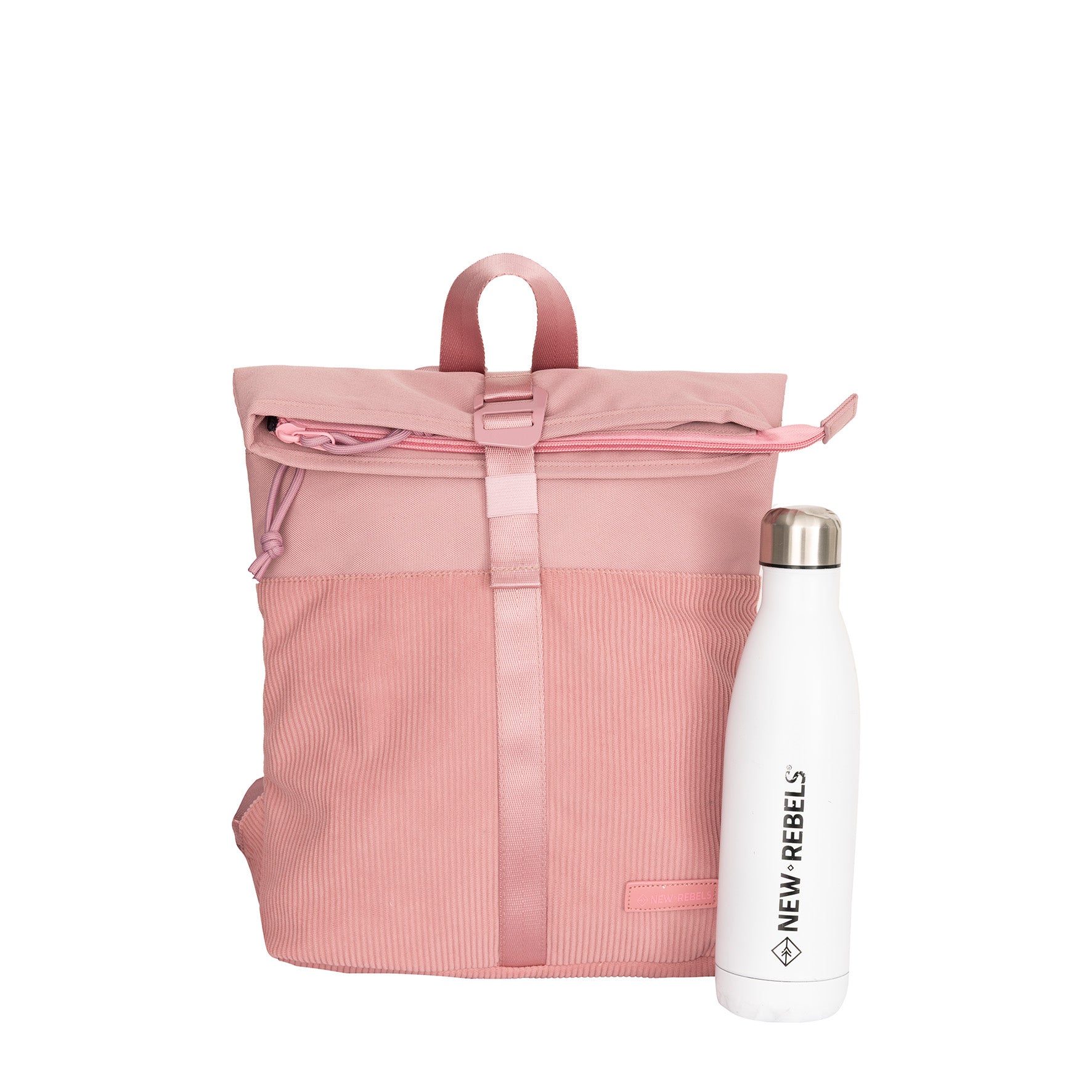 Ribbi - Rolrugzakje 'Los Angeles' mini old pink 7L