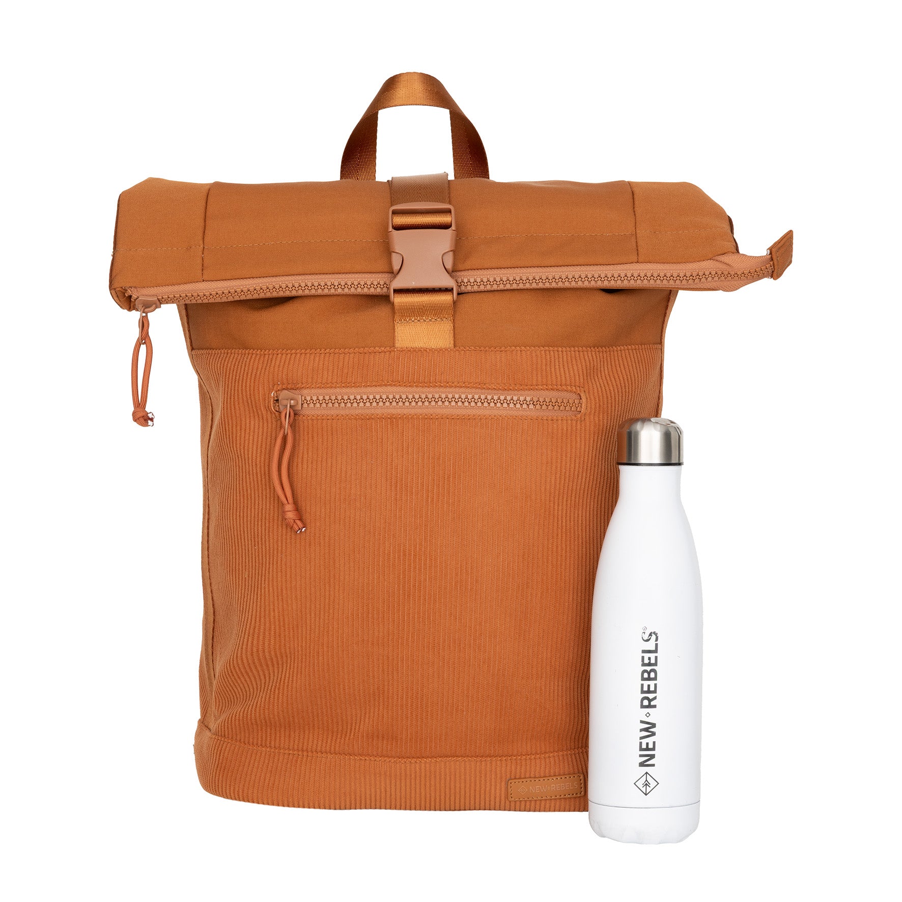 Ribbi - Rollrucksack 'New York' Coffee Brown 17–21L