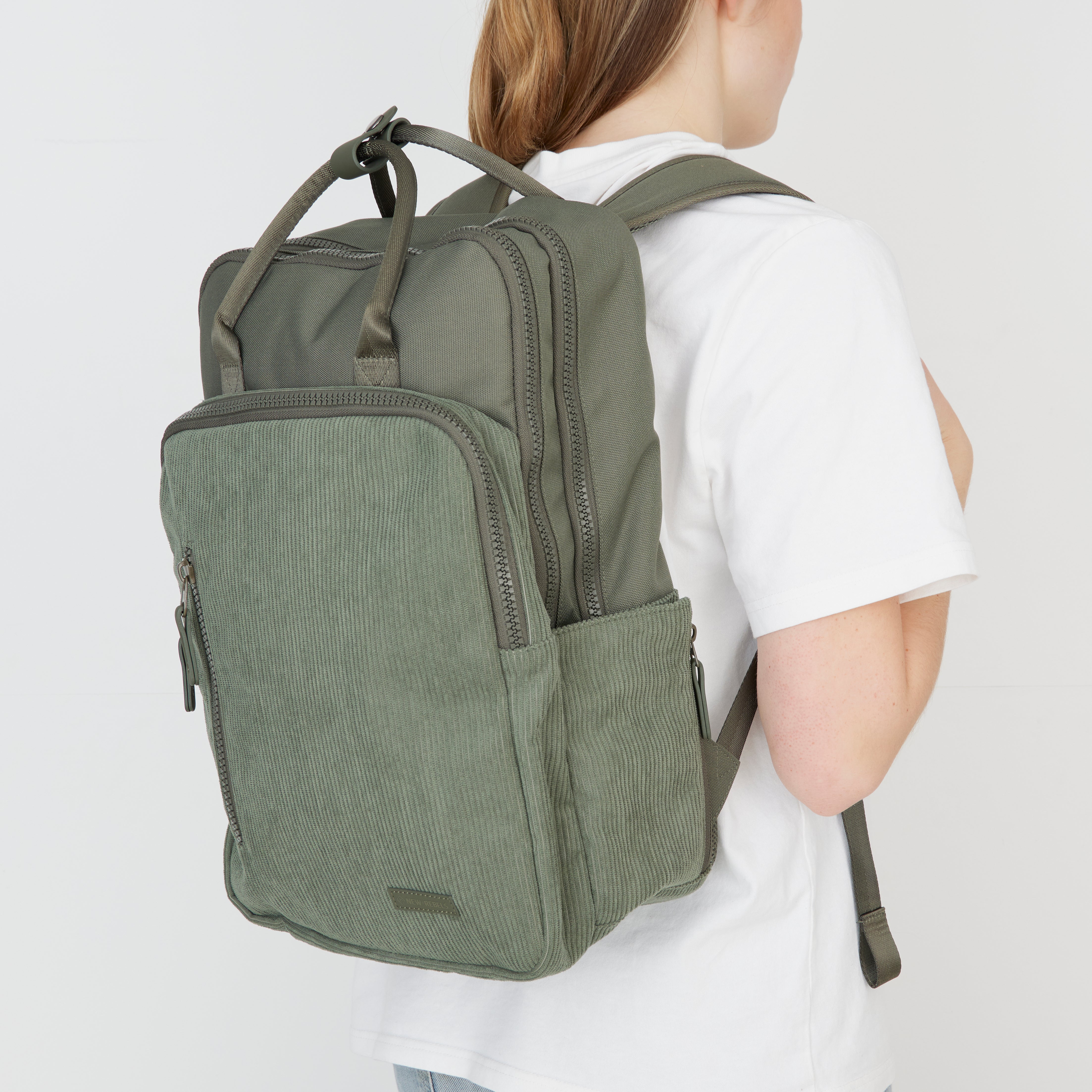 Ribbi - Laptoprugzak 'Milwaukee' sage green 18L