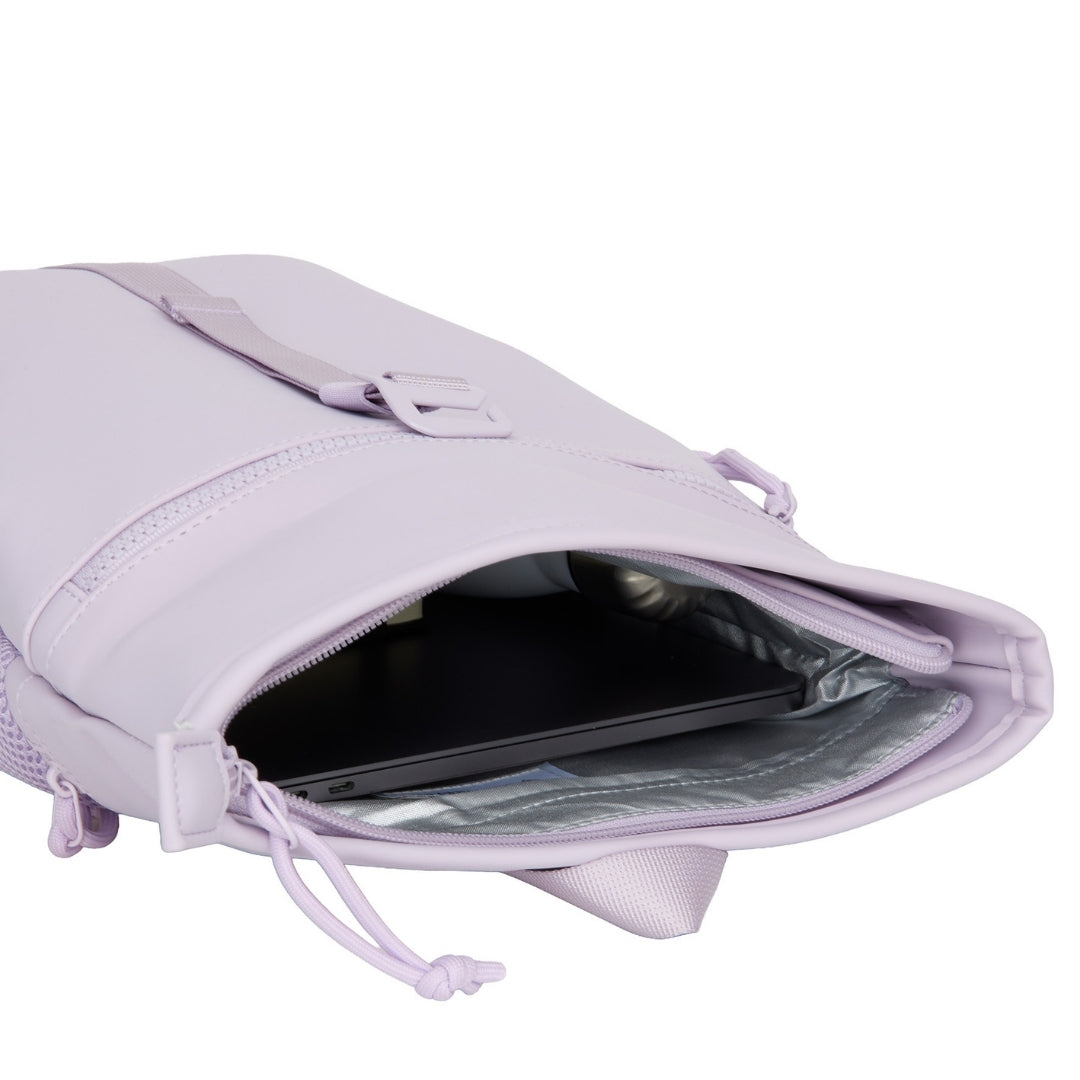 Branson - Mini waterafstotend rolltop rugzakje 'Los Angeles' 7L lila