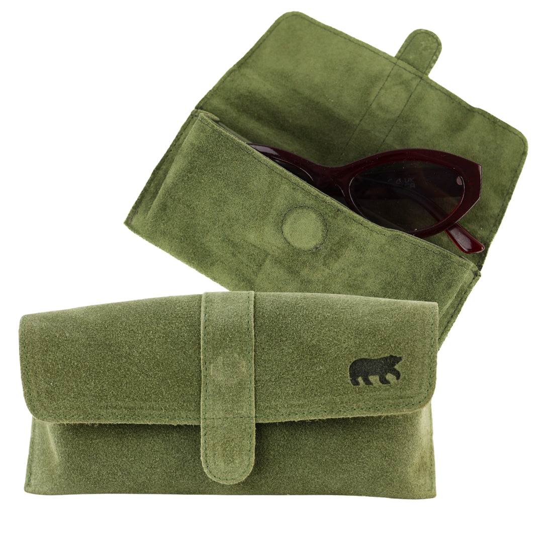 Velours Brillenetui 'Weta' Grün