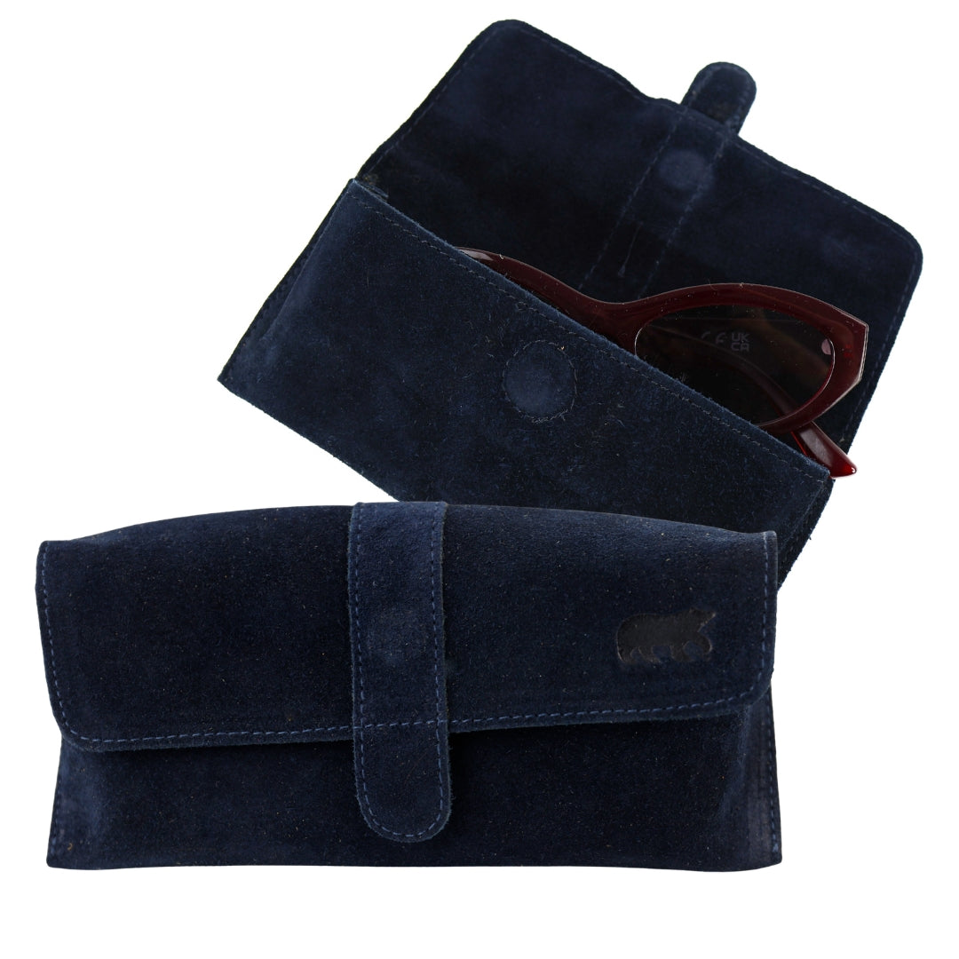 Velours Brillenetui 'Weta' Dunkelblau