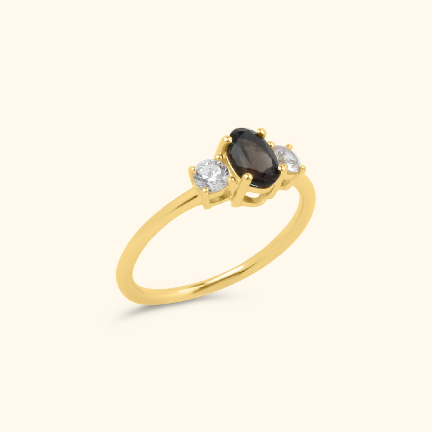 Liv Smoky duo ring | 9K