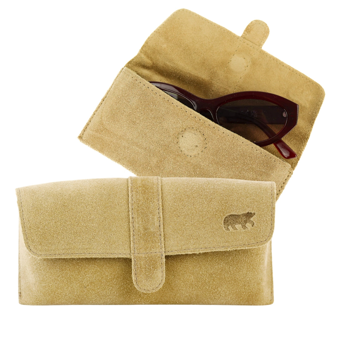 Velours Brillenetui 'Weta' Bisquit