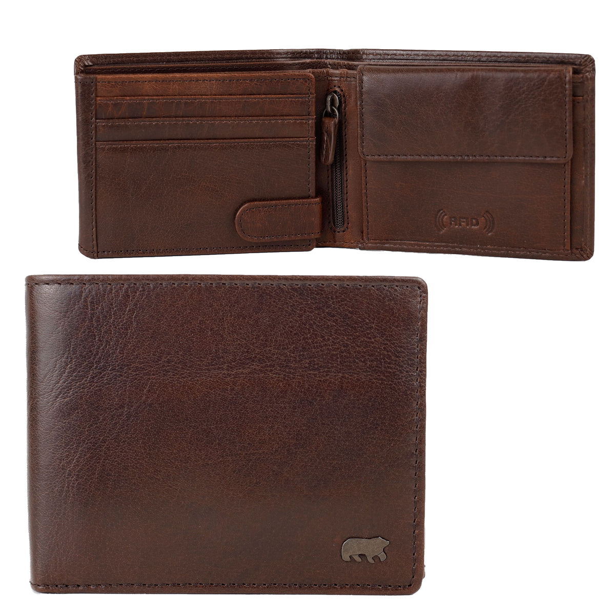 Herren-Geldbörse/Billfold 'Niels' Andorra Dunkelbraun