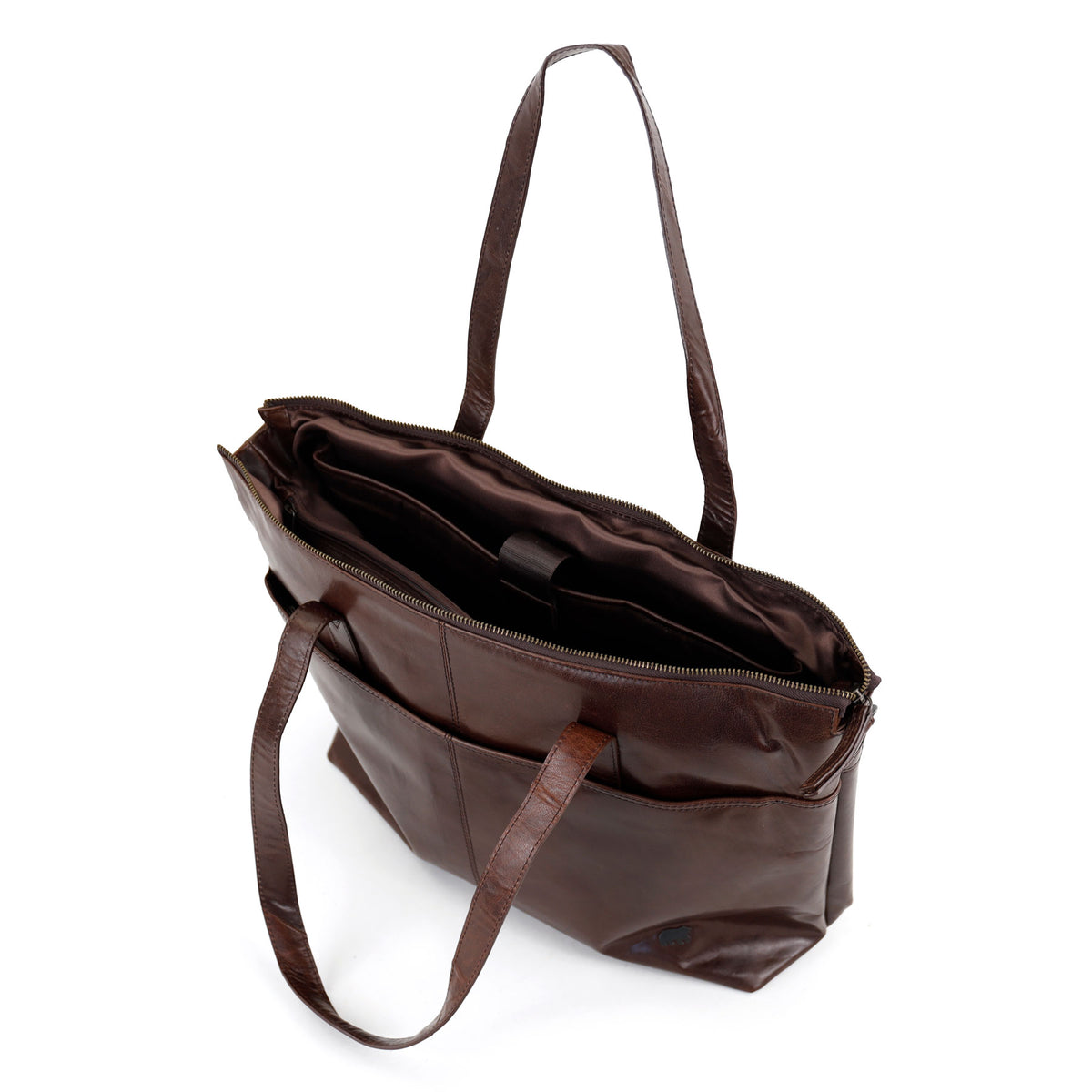 Laptoptas/shopper 15.6” 'Manouk' Andorra donkerbruin