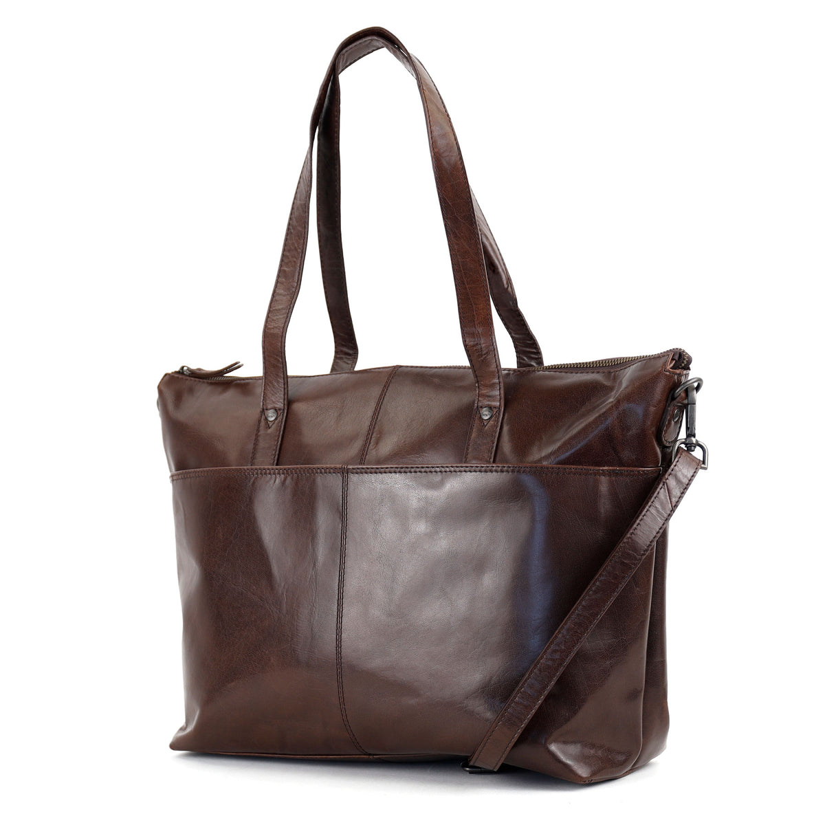 Laptoptas/shopper 15.6” 'Manouk' Andorra donkerbruin