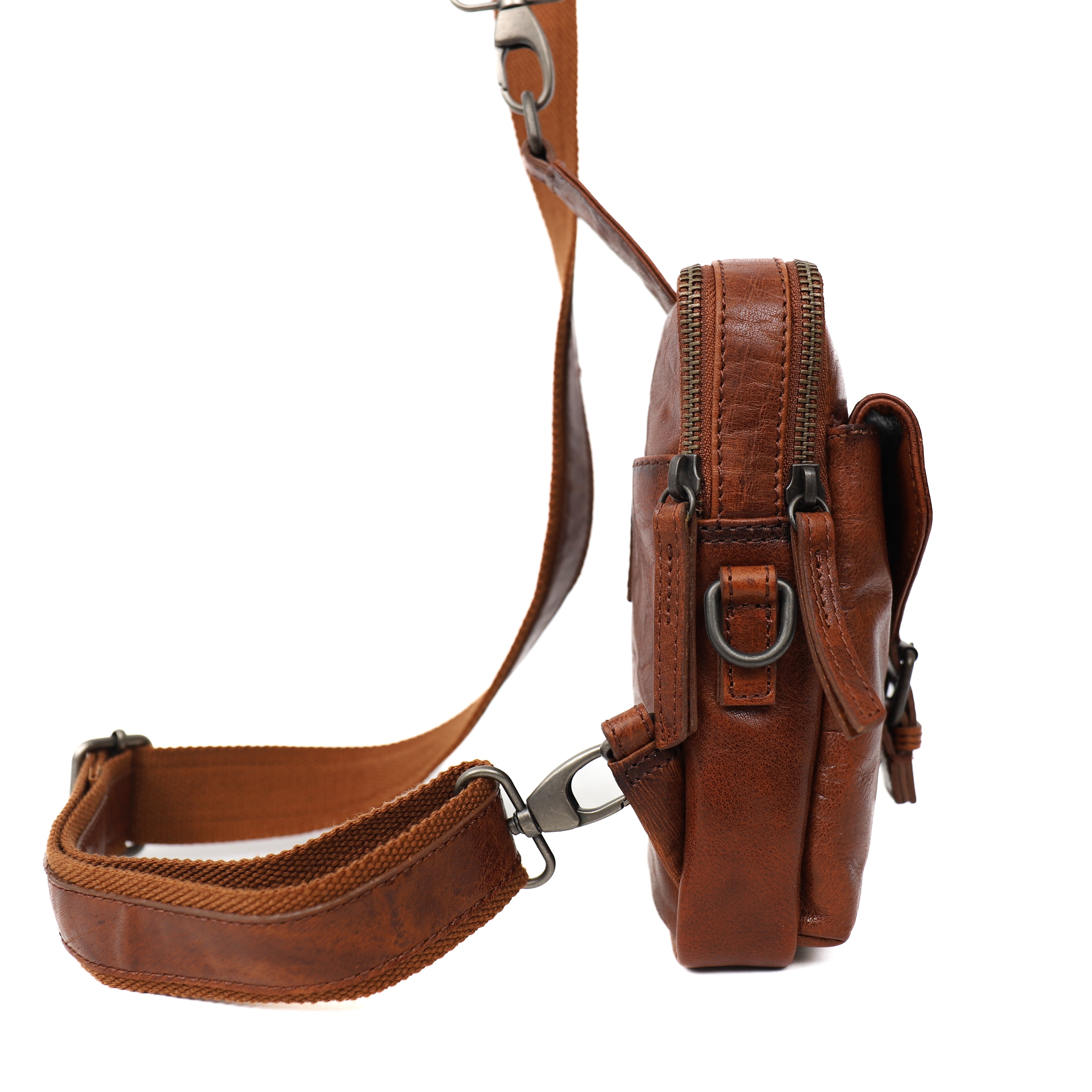 Crossbody Tasche/Umhängetasche 'Noah' Cognac