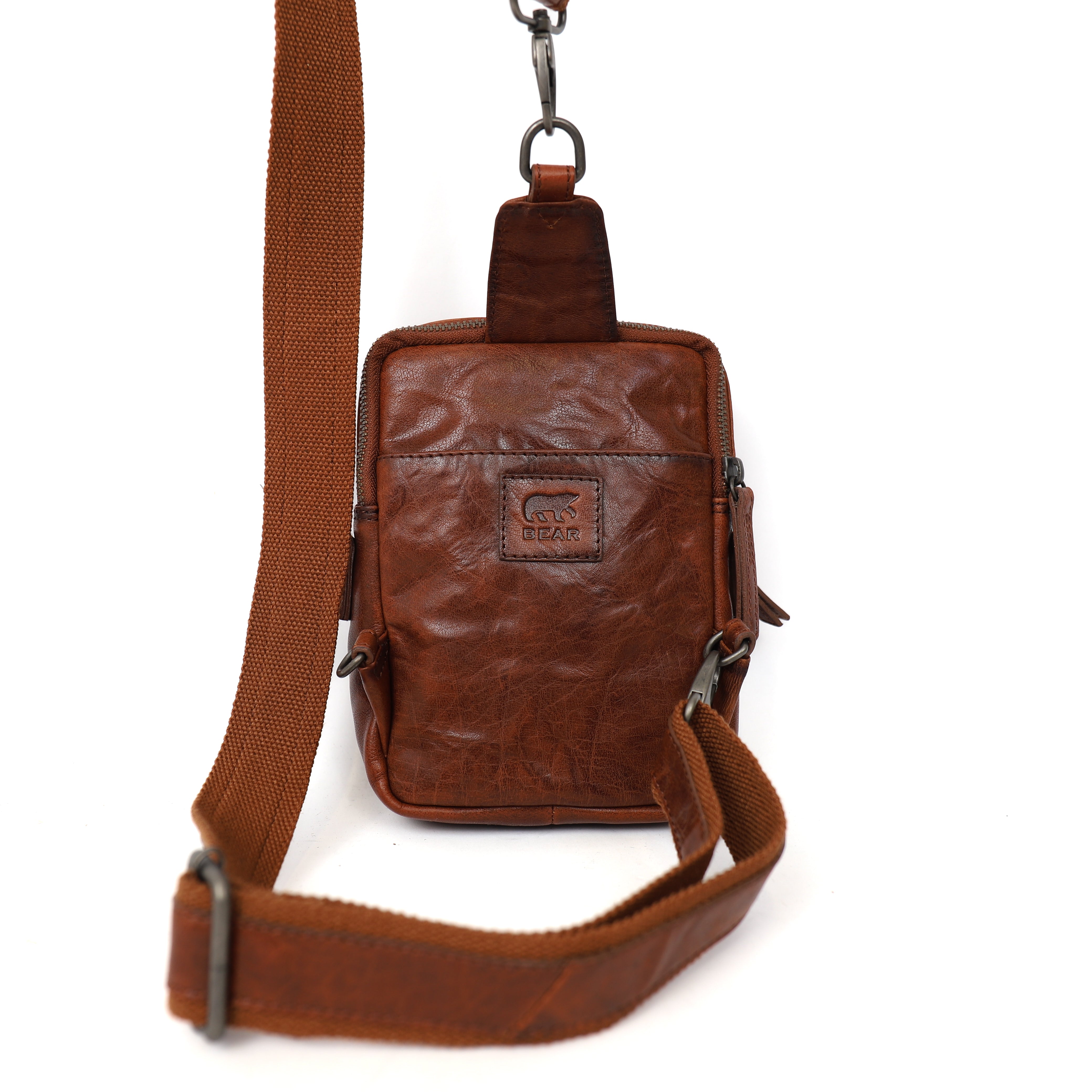 Crossbody Tasche/Umhängetasche 'Noah' Cognac