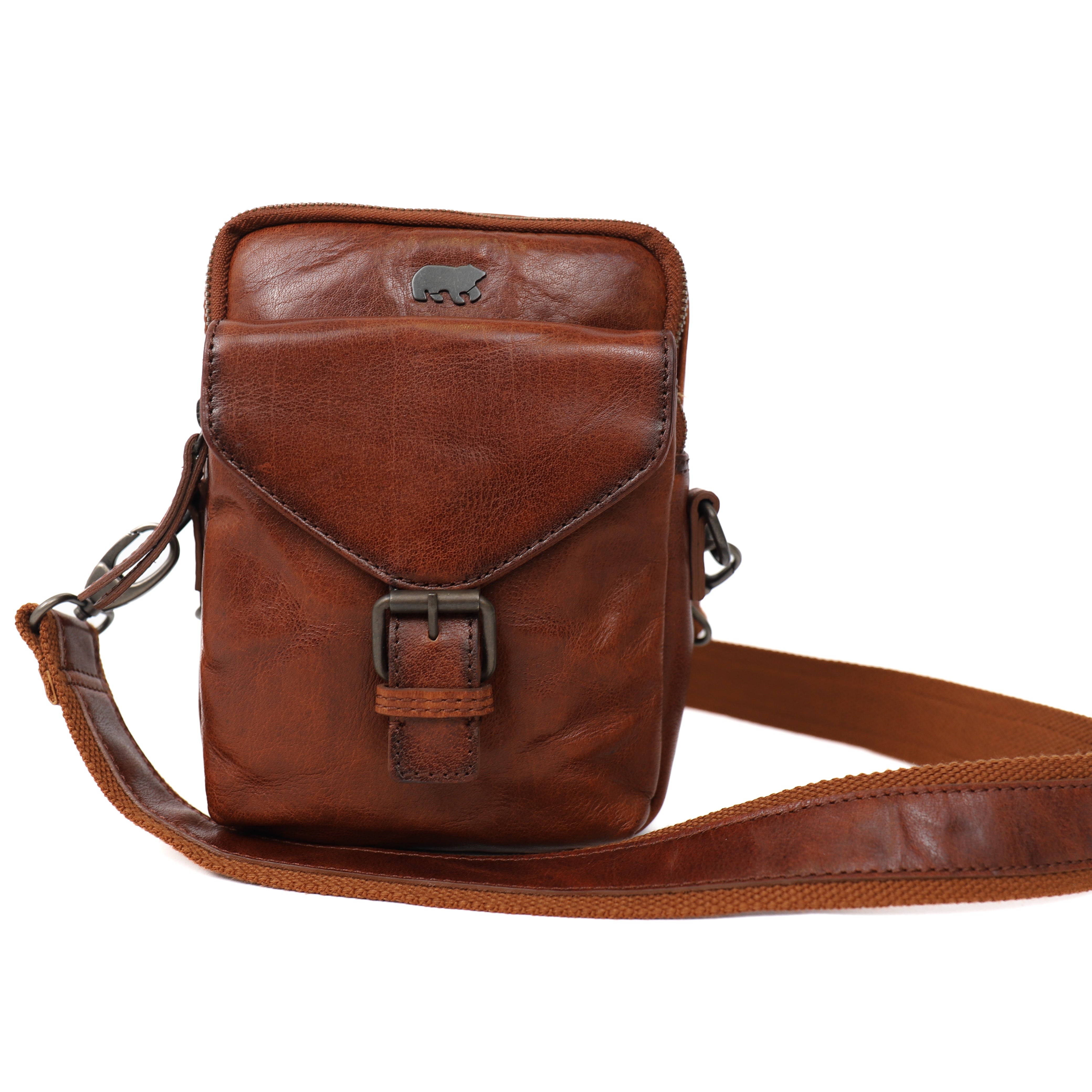 Crossbody Tasche/Umhängetasche 'Noah' Cognac