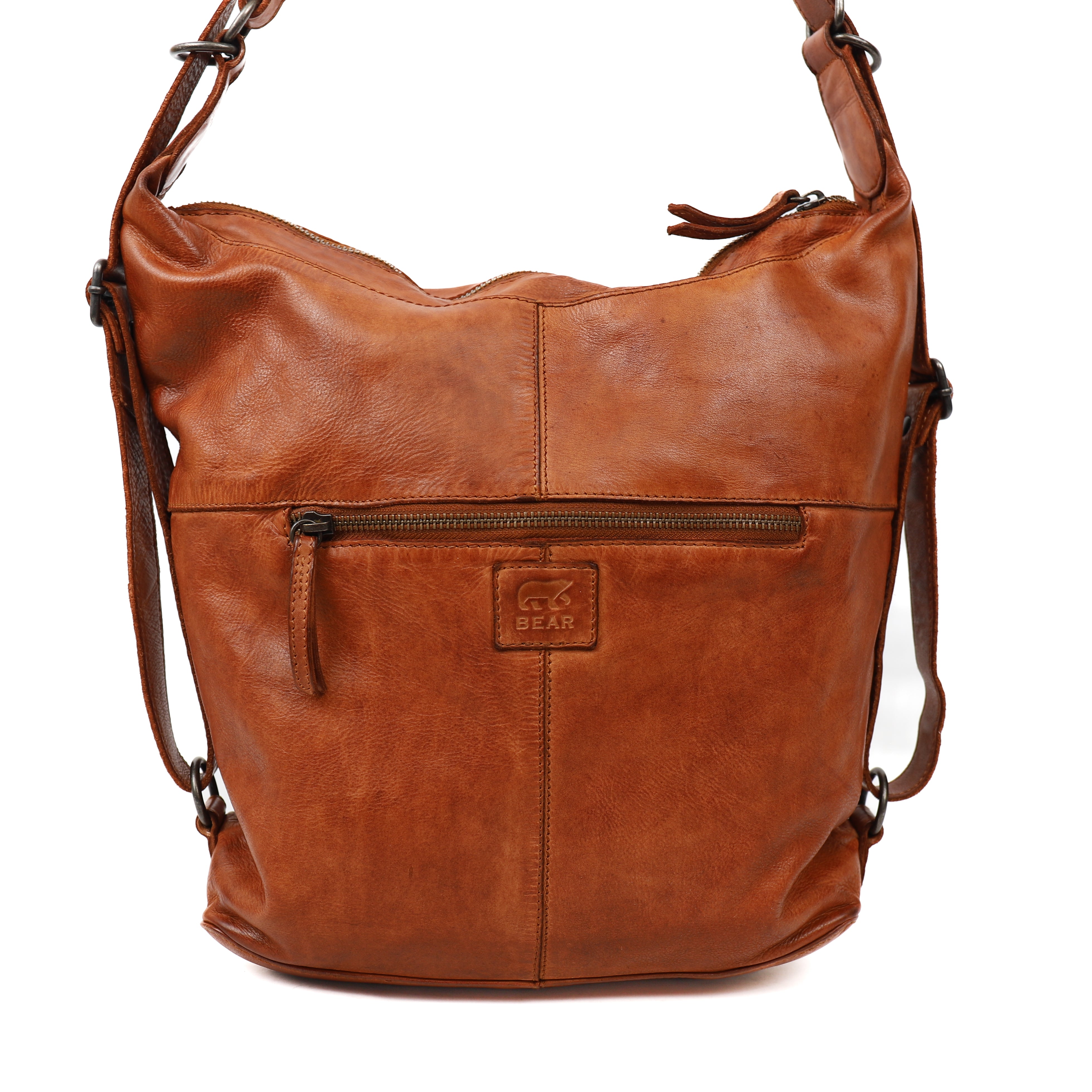 Rucksack/Umhängetasche 'Corina' Cognac