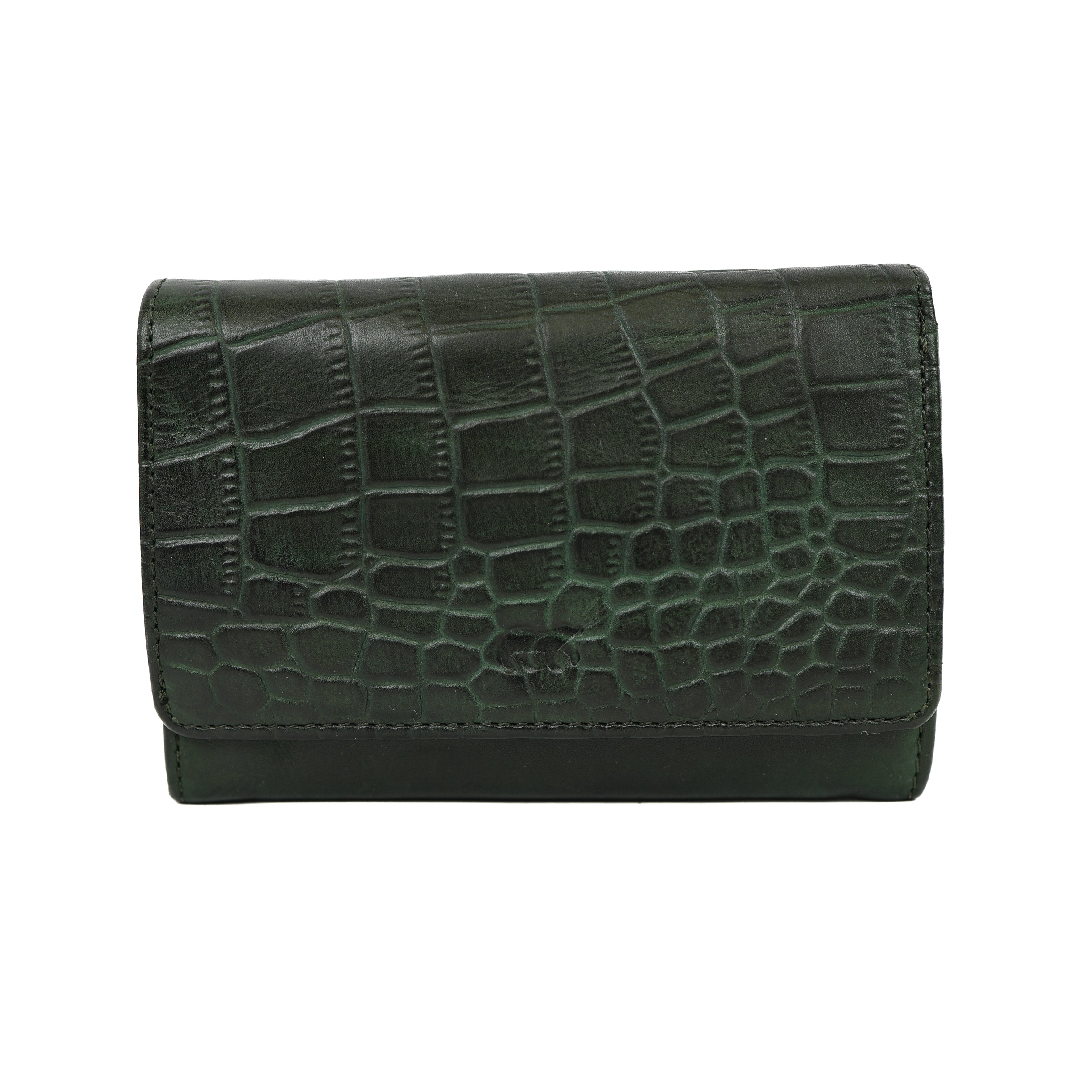 Wickelgeldbörse 'Flappie' groen croco - CL 15572