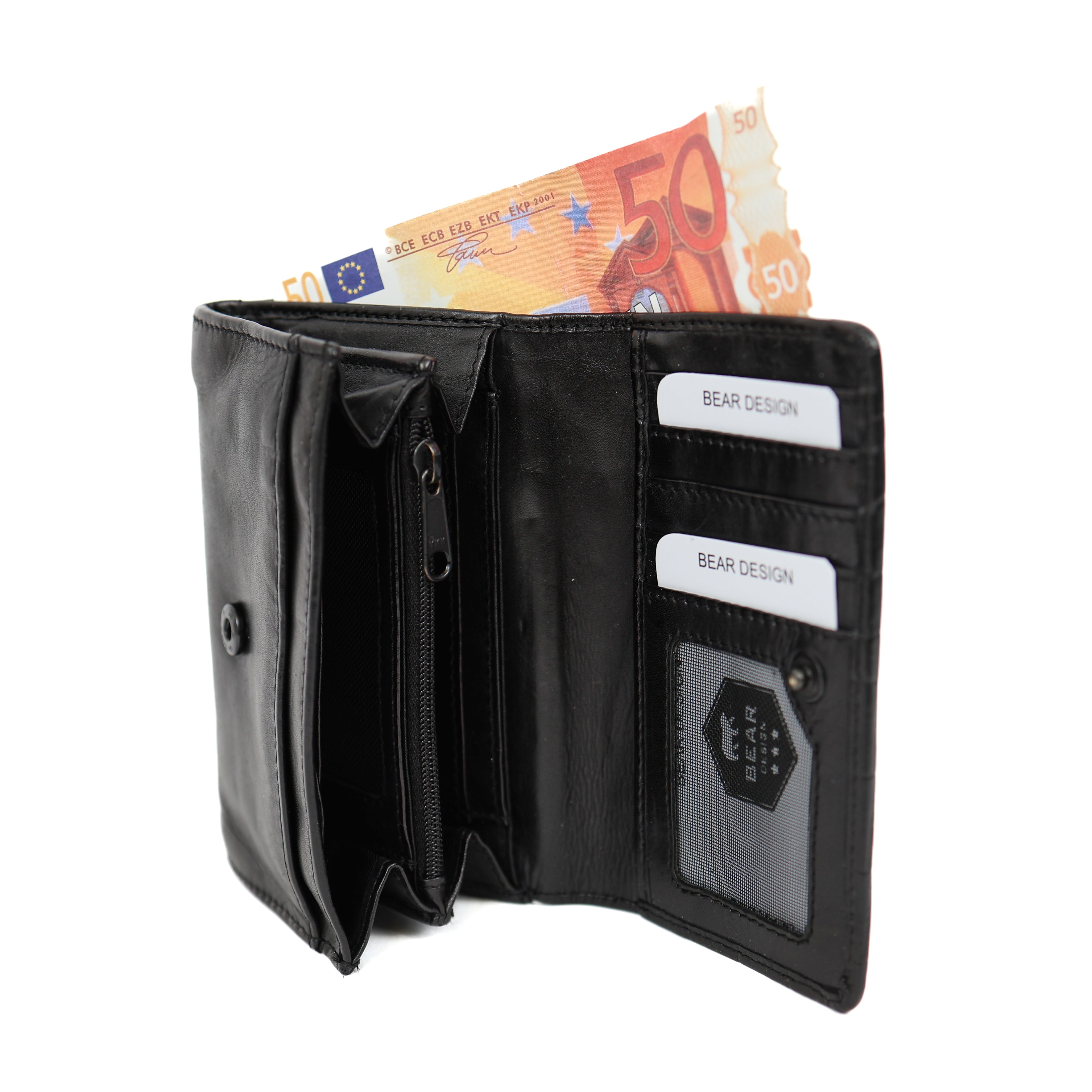 Wickelgeldbörse 'Flappie' schwarz - CL 15572