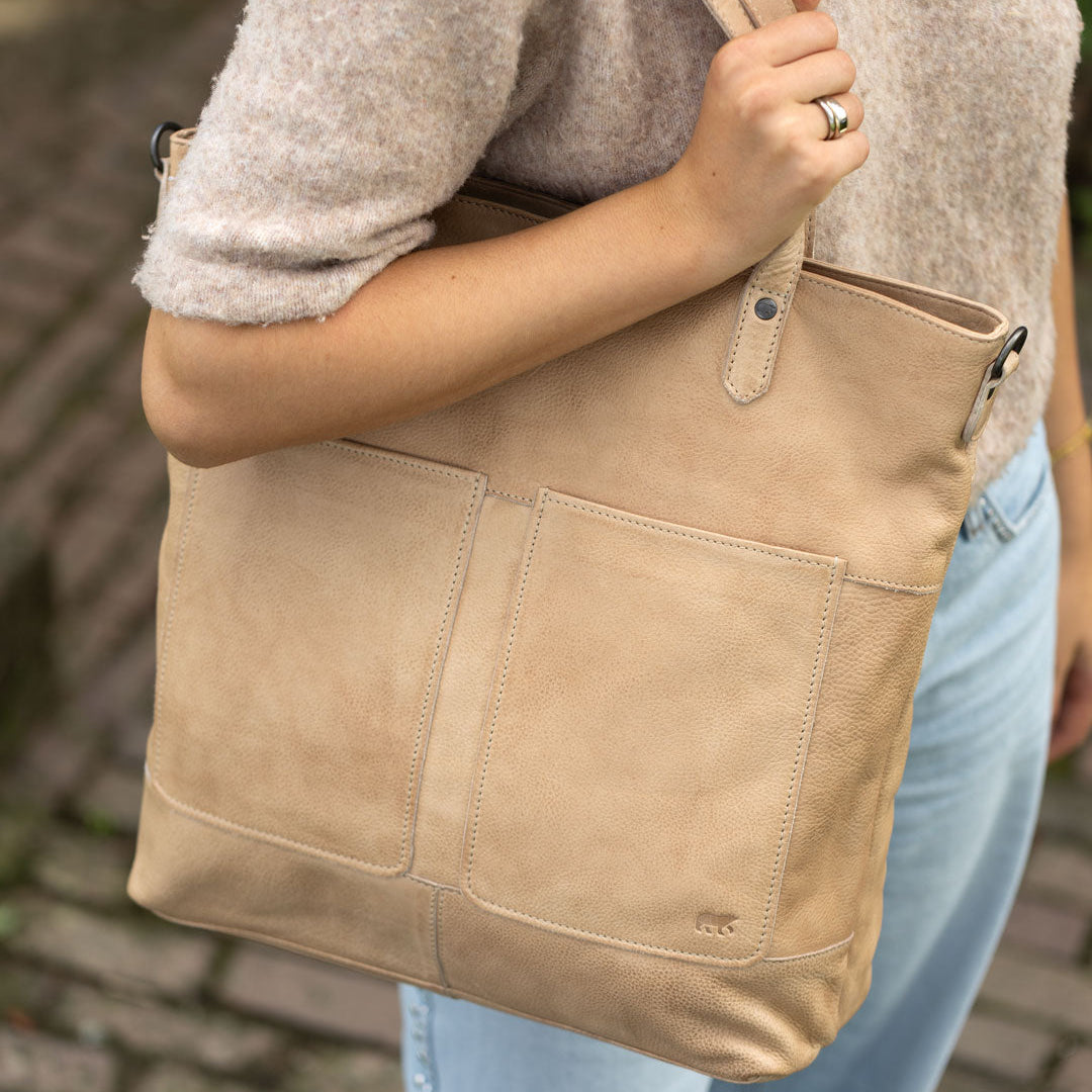 Shopper/Umhängetasche „Celeste“ dunkelbraun