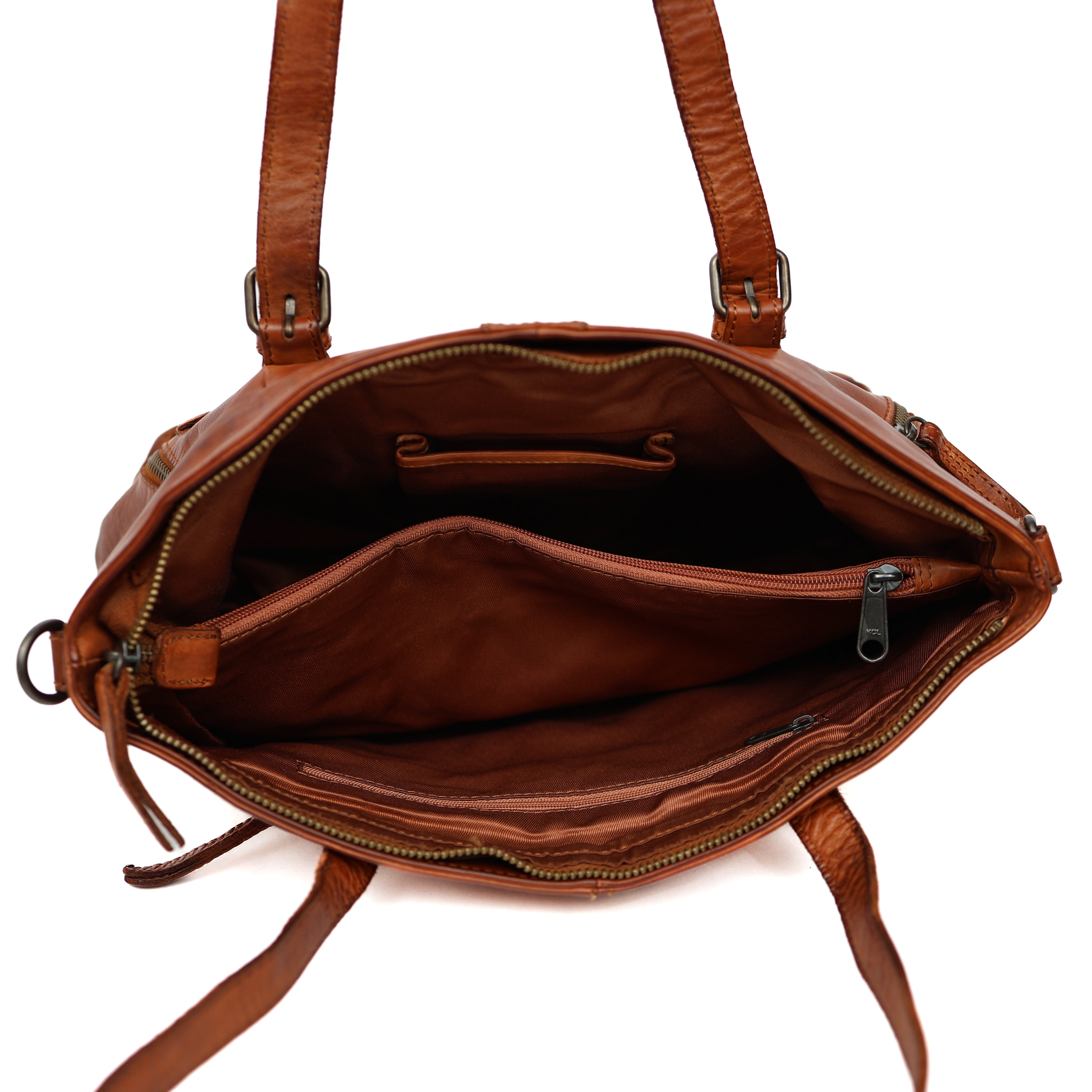 Hand-/Umhängetasche 'Fleur' Cognac