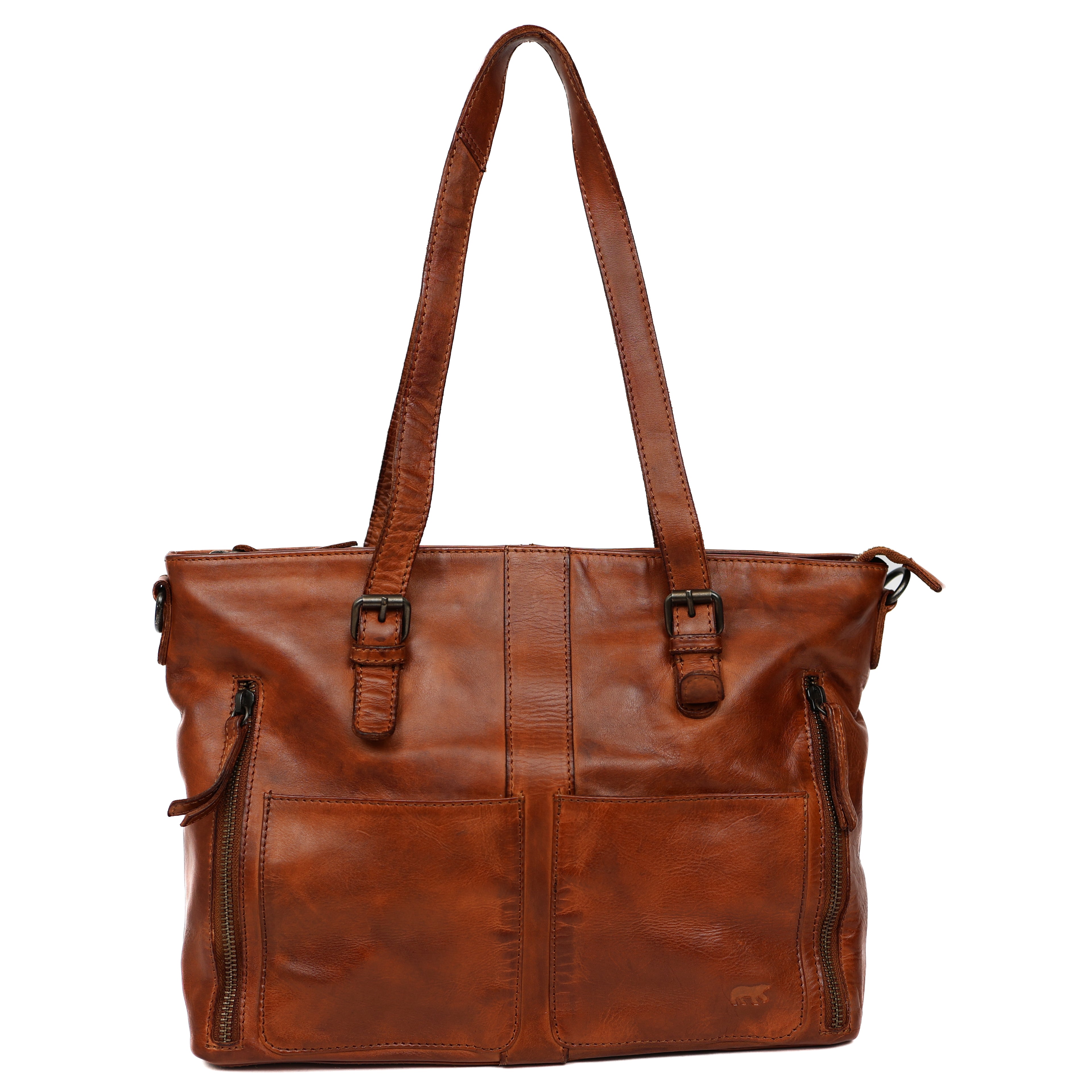 Hand-/Umhängetasche 'Fleur' Cognac
