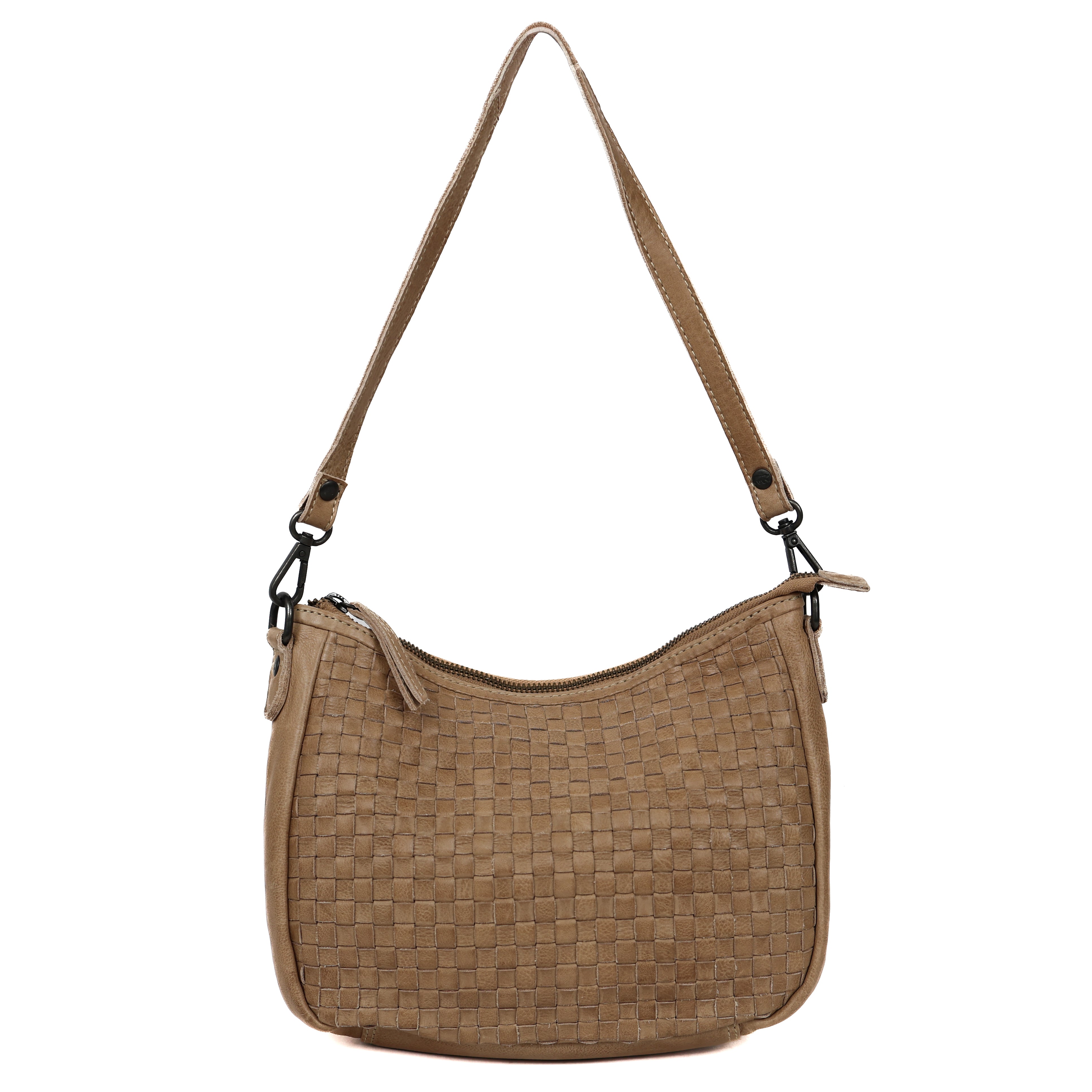 Hand-/Umhängetasche 'Elvira' geflochten beige