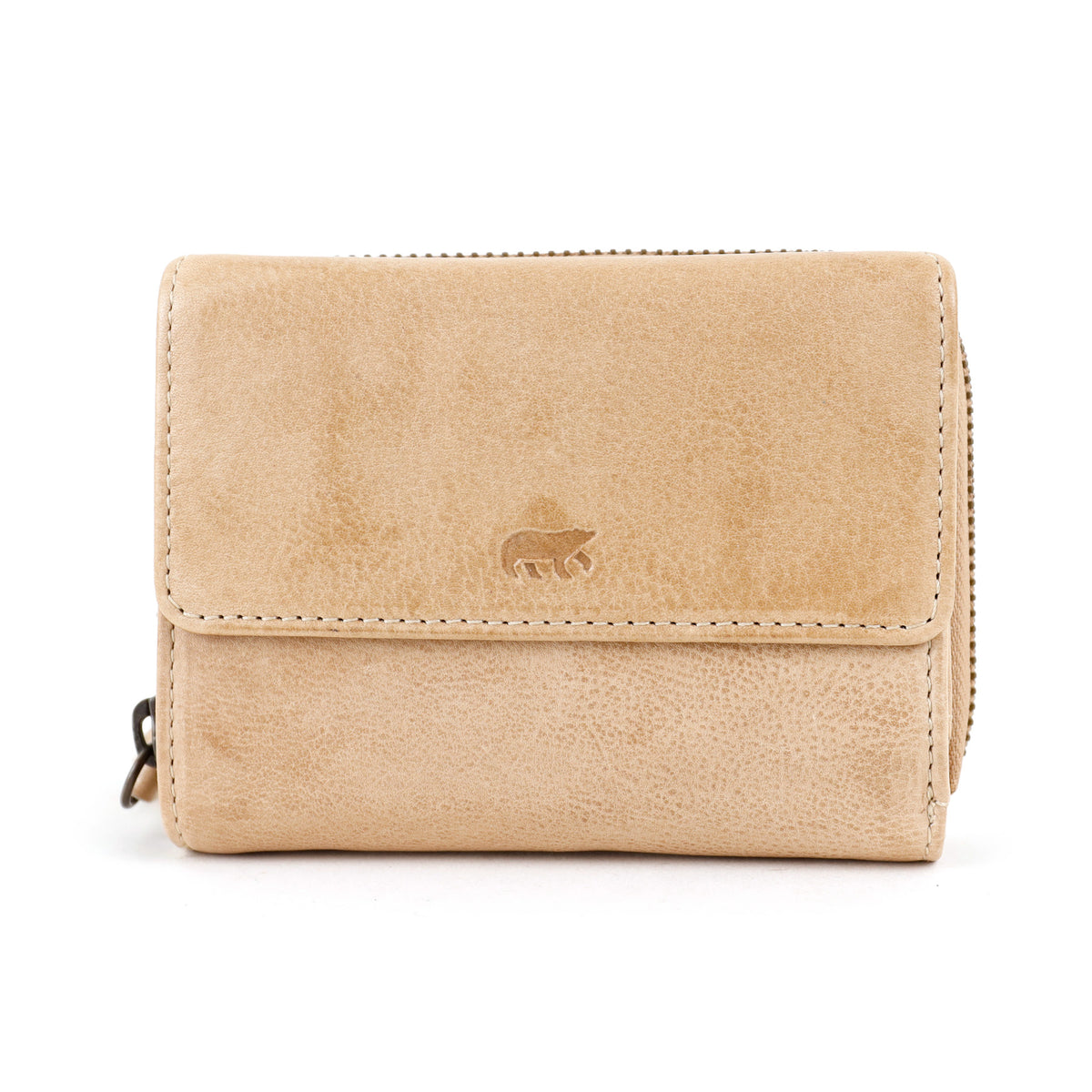 RFID Ritsportemonnee met overslag 'Alba' beige
