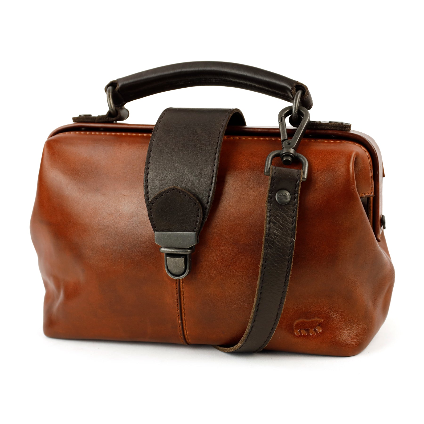 Mini-Arzttasche 'Julia' M Cognac/Dunkelbraun