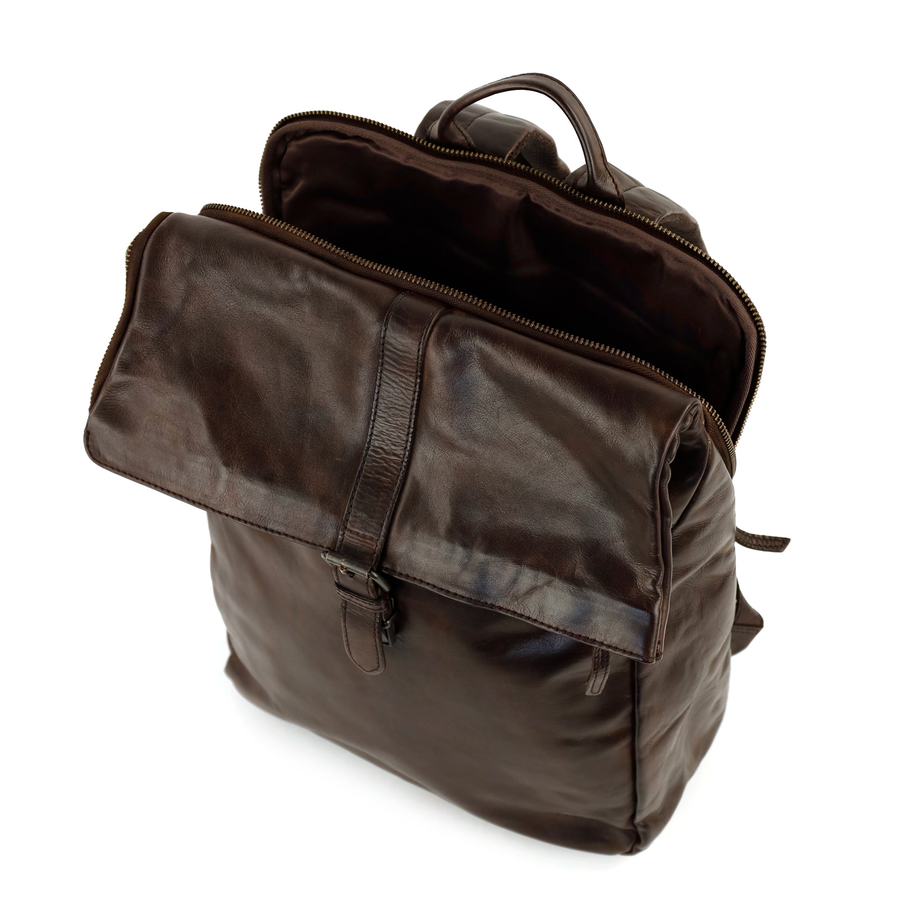 Rolltop Laptop Rucksack 15.6" 'Kai' Dunkelbraun