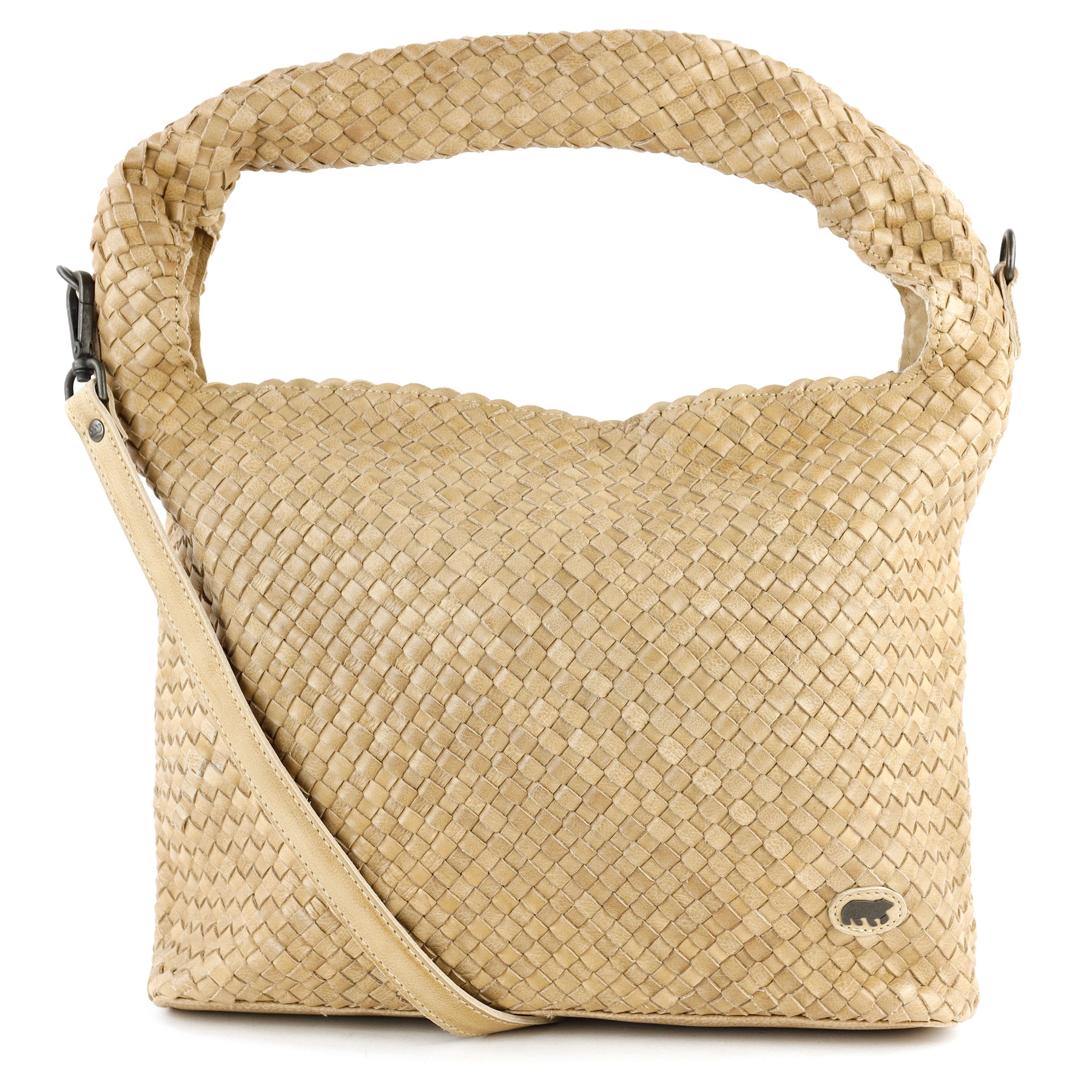 Geflochtene Beutel-/Umhängetasche 'Lauraine' Beige