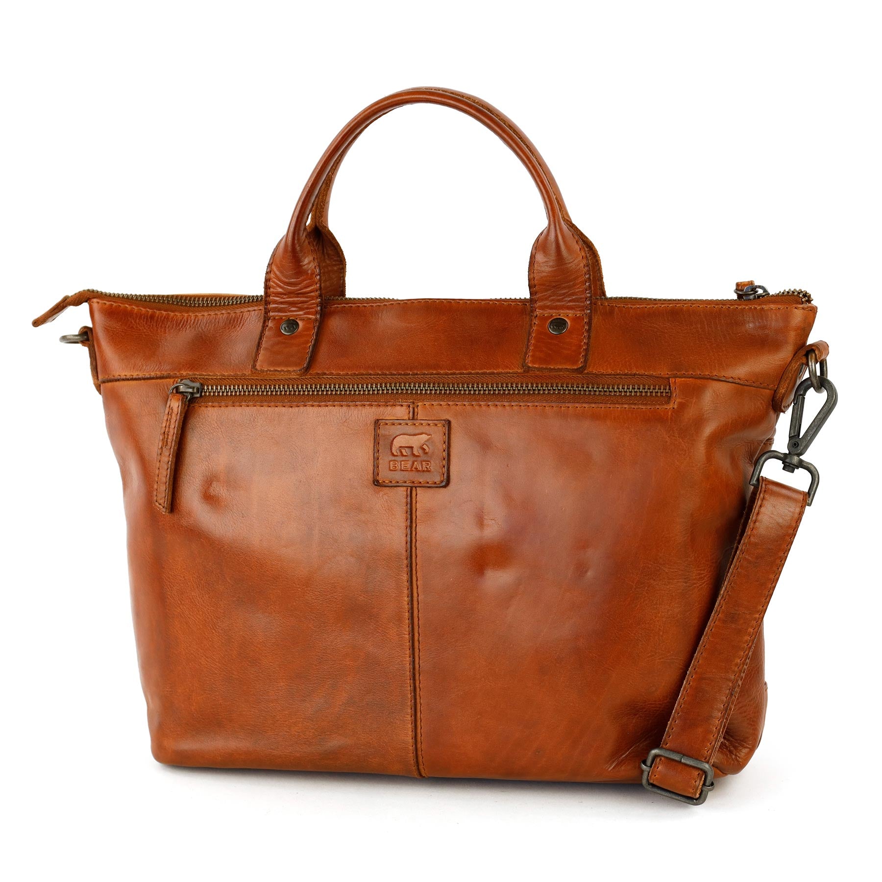 Hand-/Schultertasche 'Elin' Cognac