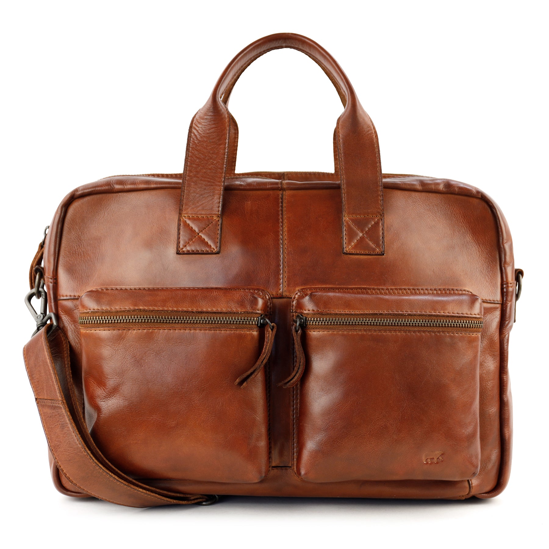 Weekender/Laptoptasche 15.6" 'Lou' Cognac