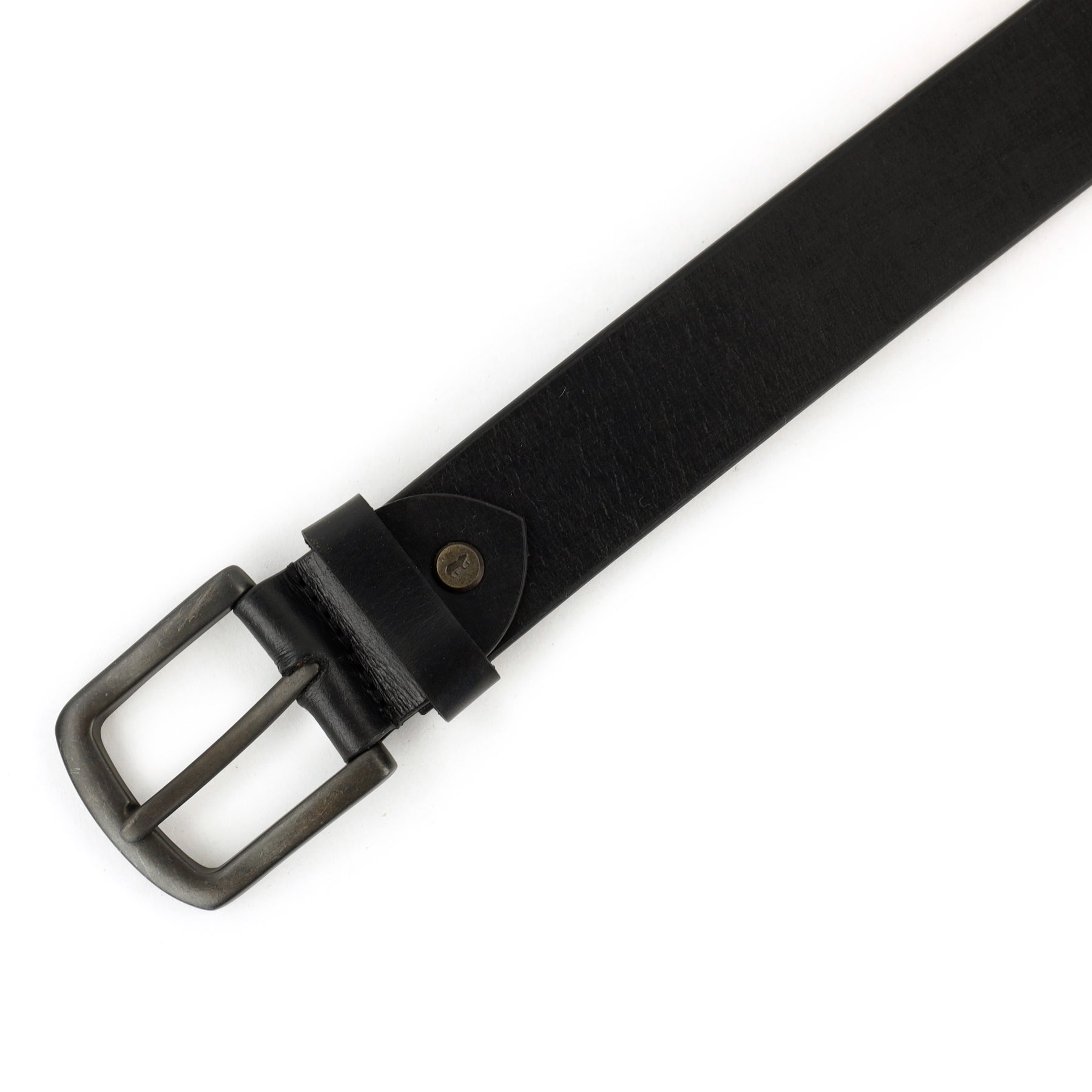 Breiter Ledergürtel 'Julian' schwarz 3,5 cm