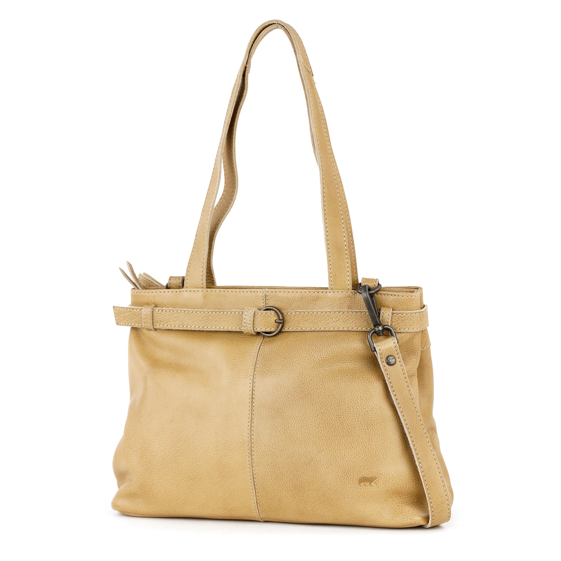 Hand-/Umhängetasche mit Schnalle 'Evi' Beige
