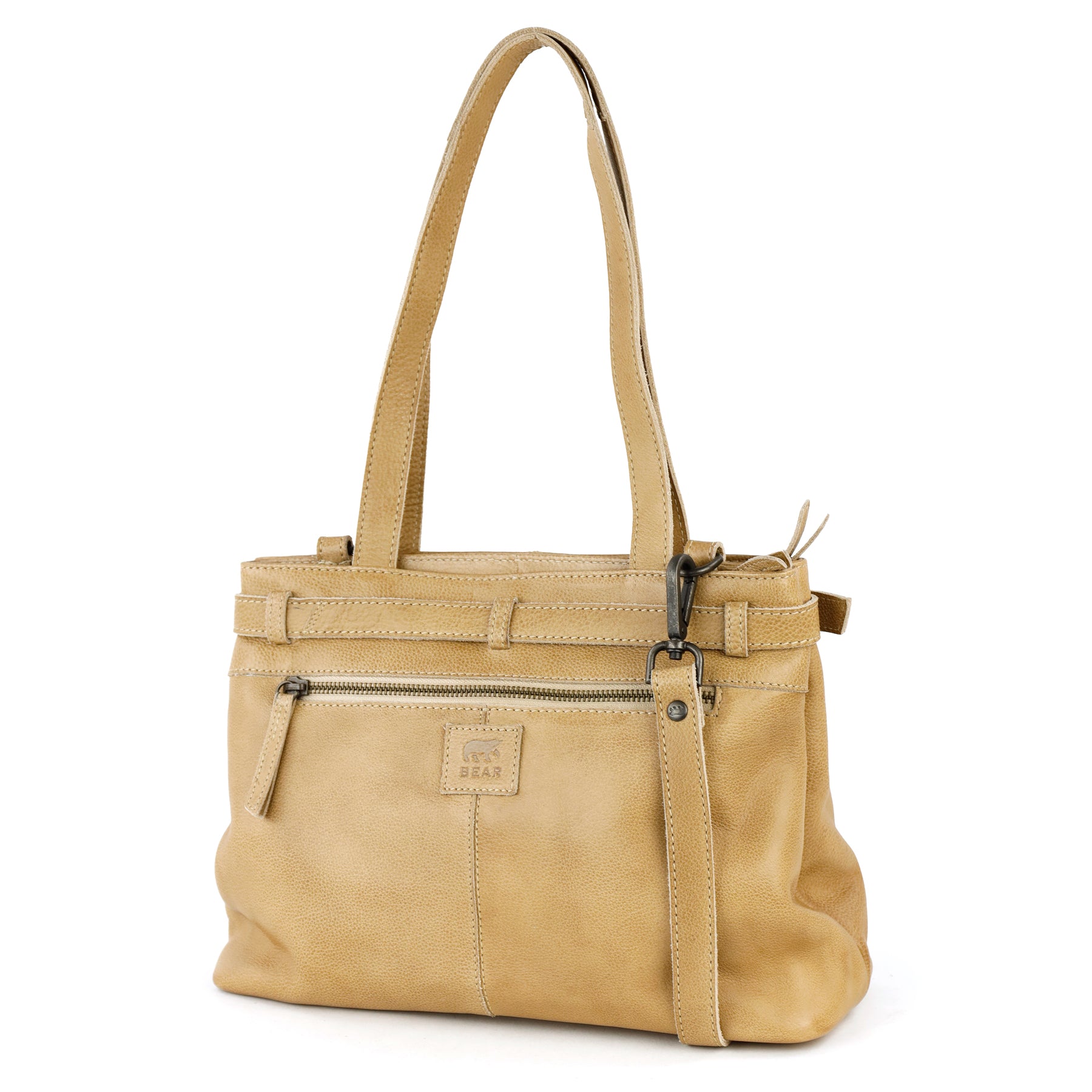 Hand-/Umhängetasche mit Schnalle 'Evi' Beige
